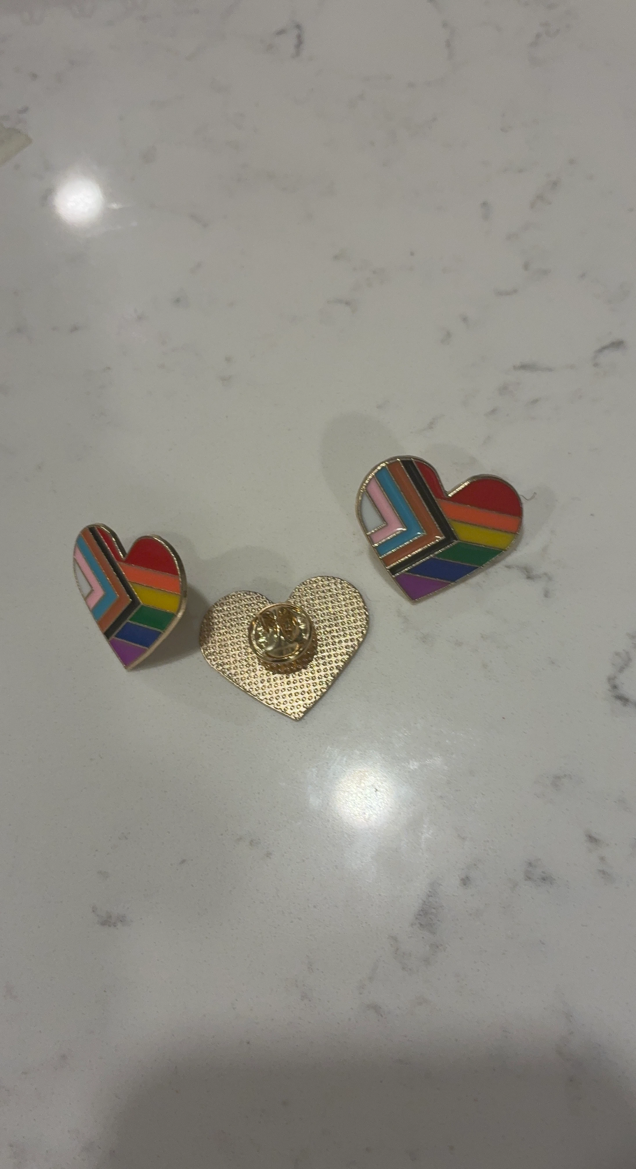 Heart Pride Pins - Set of 3