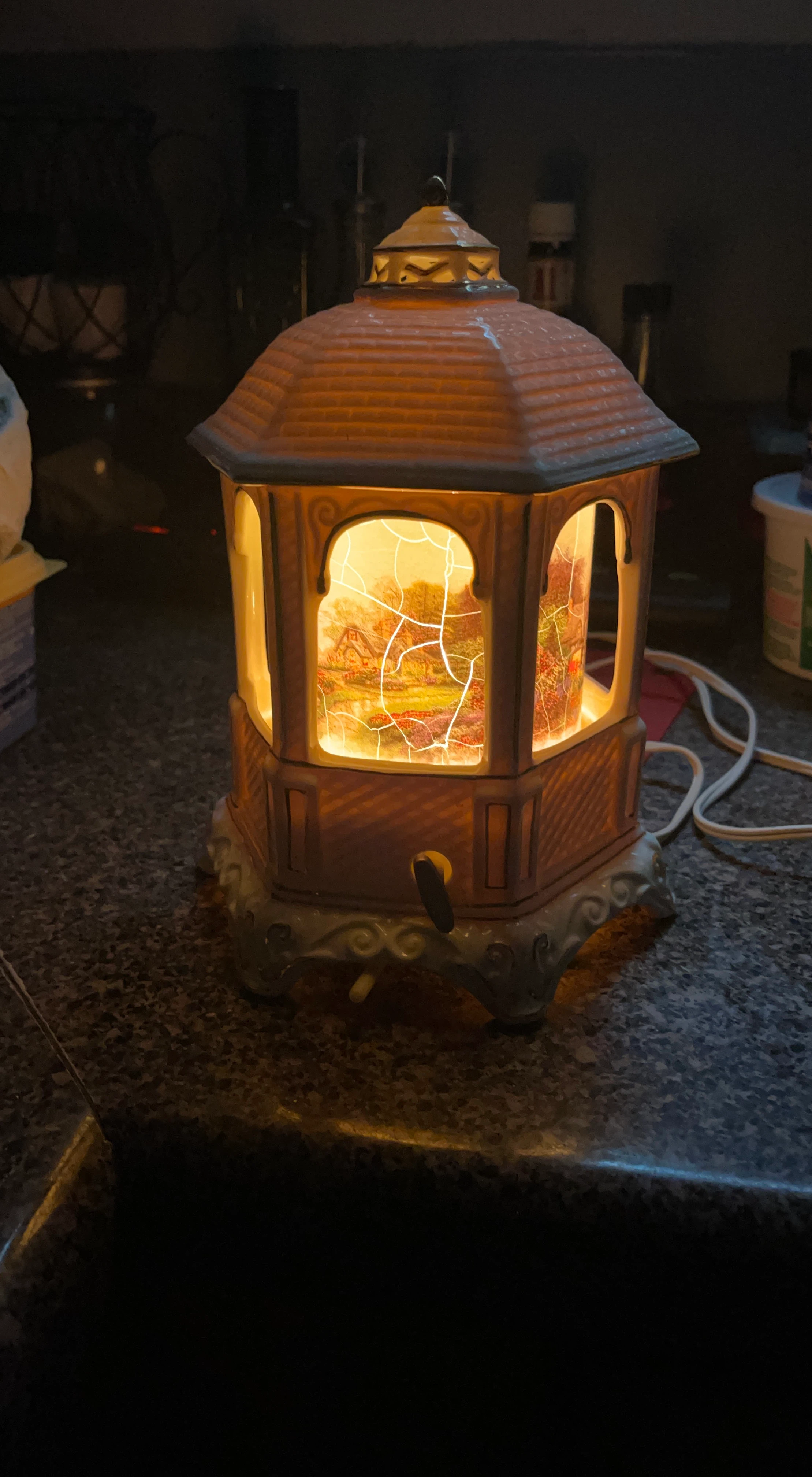Vintage Gazebo Lighted Display Lantern