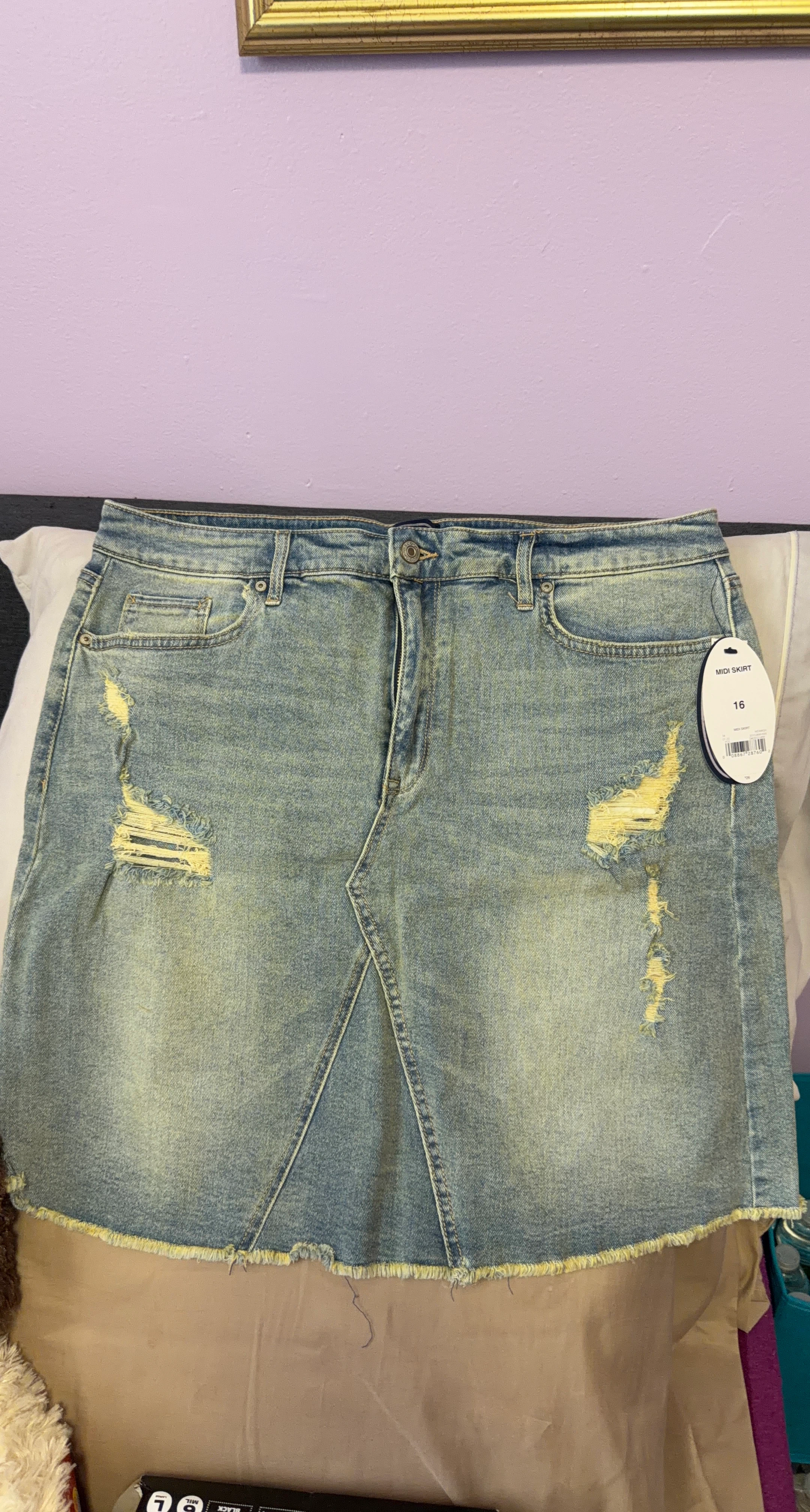 Denim Midi Skirt Size 16