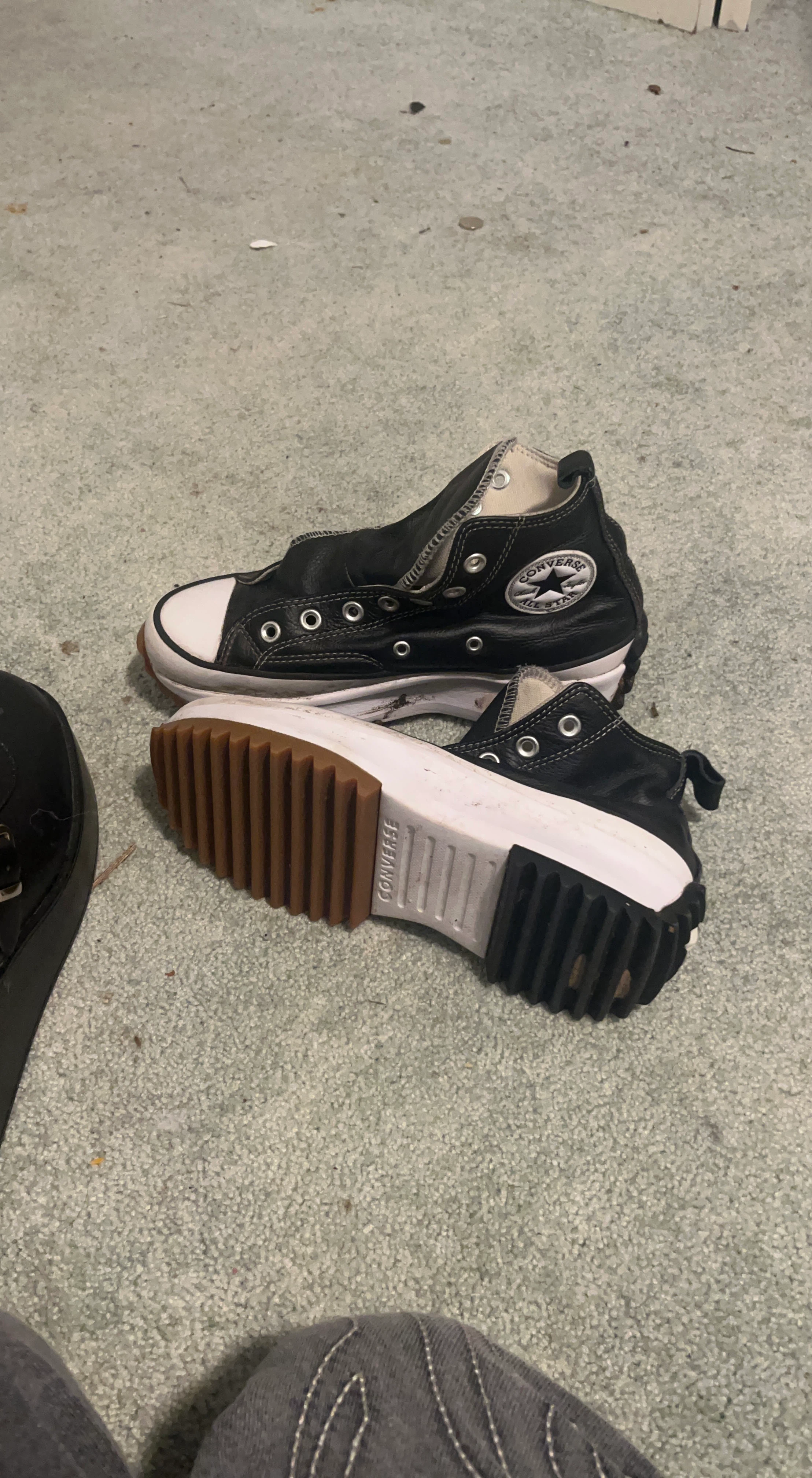 Converse Run Star Hike High Top Sneakers Black Leather