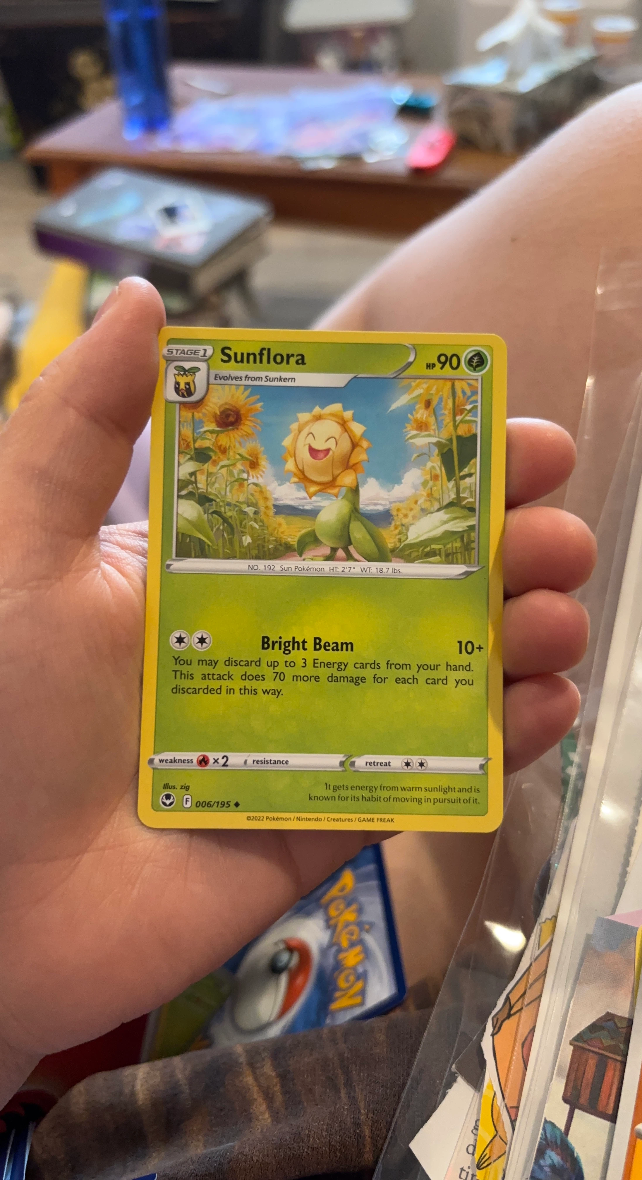 Pokemon Sunflora Trading Card