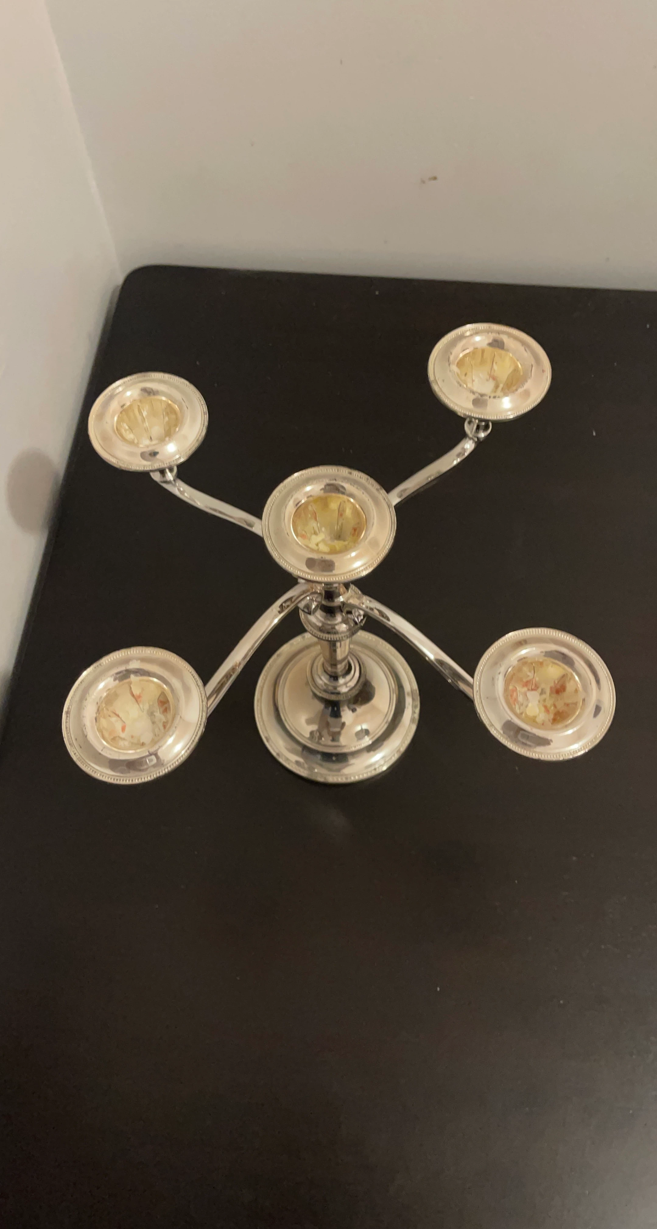 Silver 5-Arm Candelabra