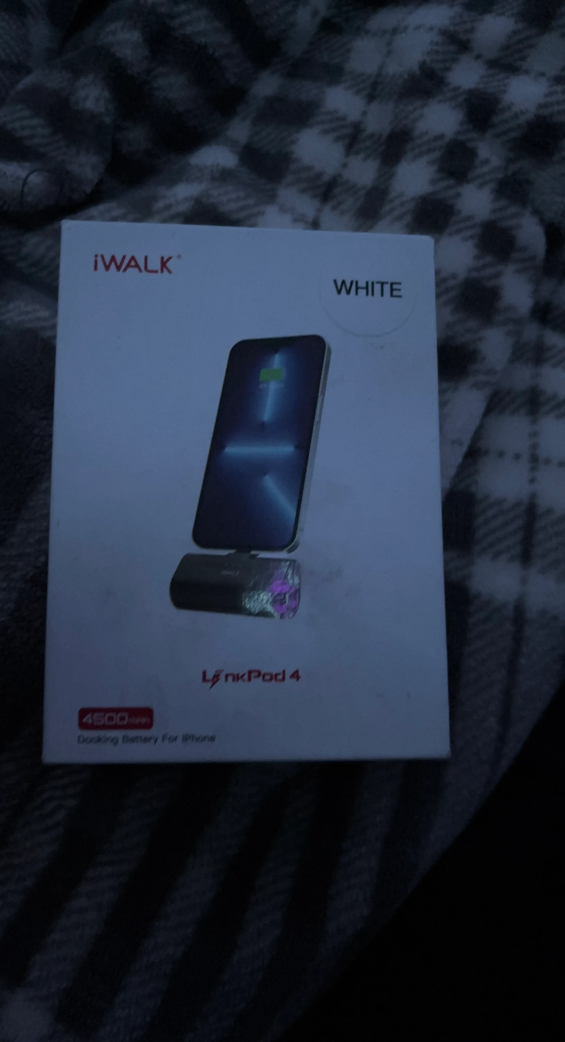 iWALK LinkPod 4 White 4500mAh Docking Battery for iPhone