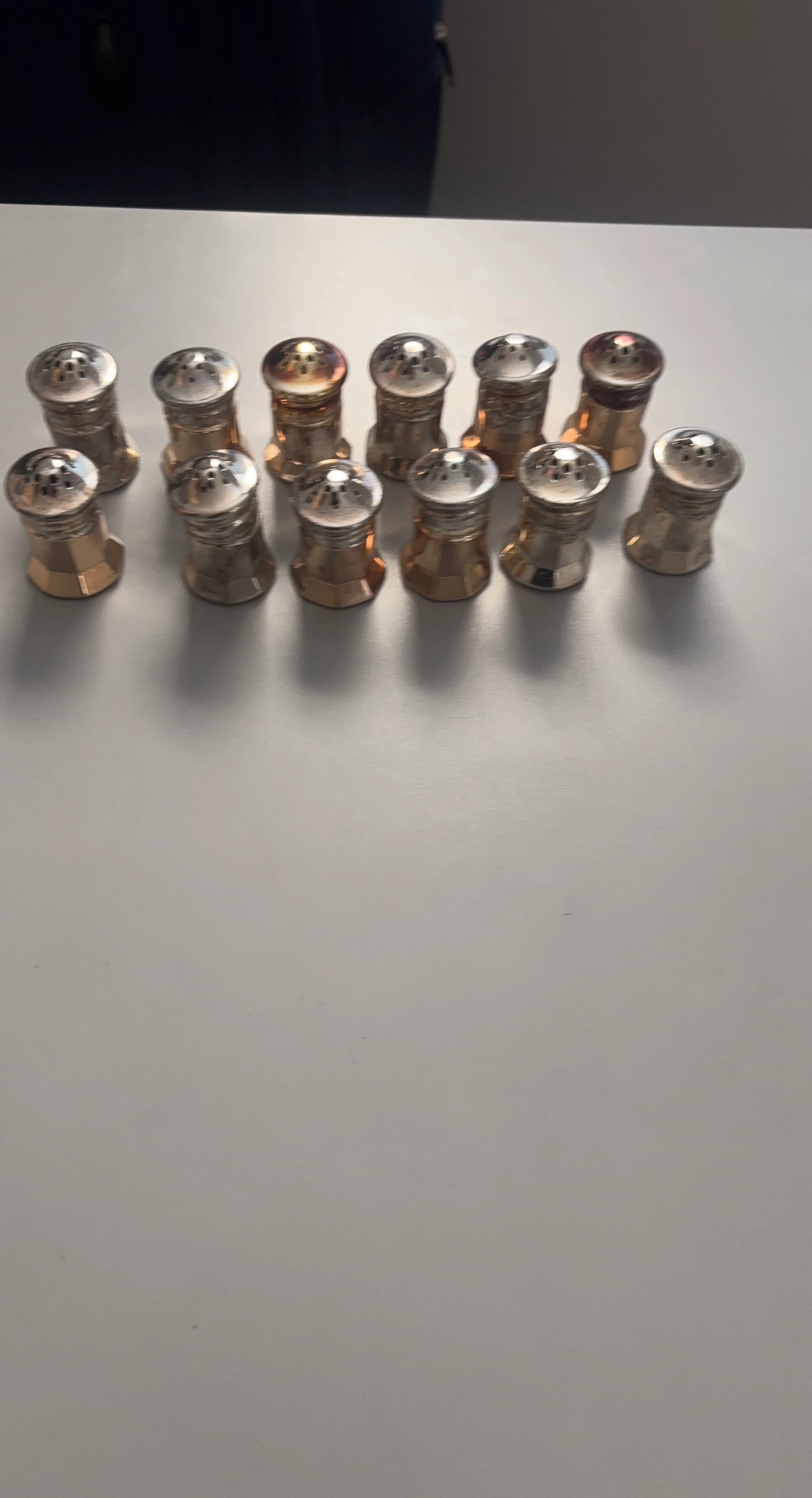 Set of 12 Vintage Salt and PepperSilver Plated  Shakers