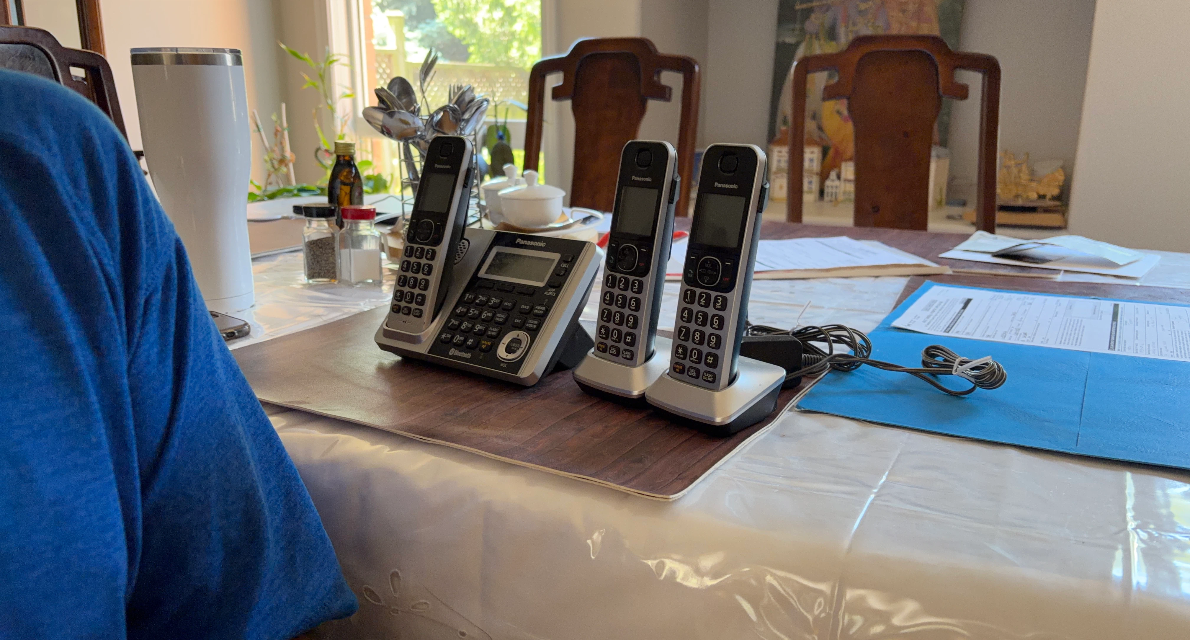 Panasonic Cordless Phone System with 4 Handsets
