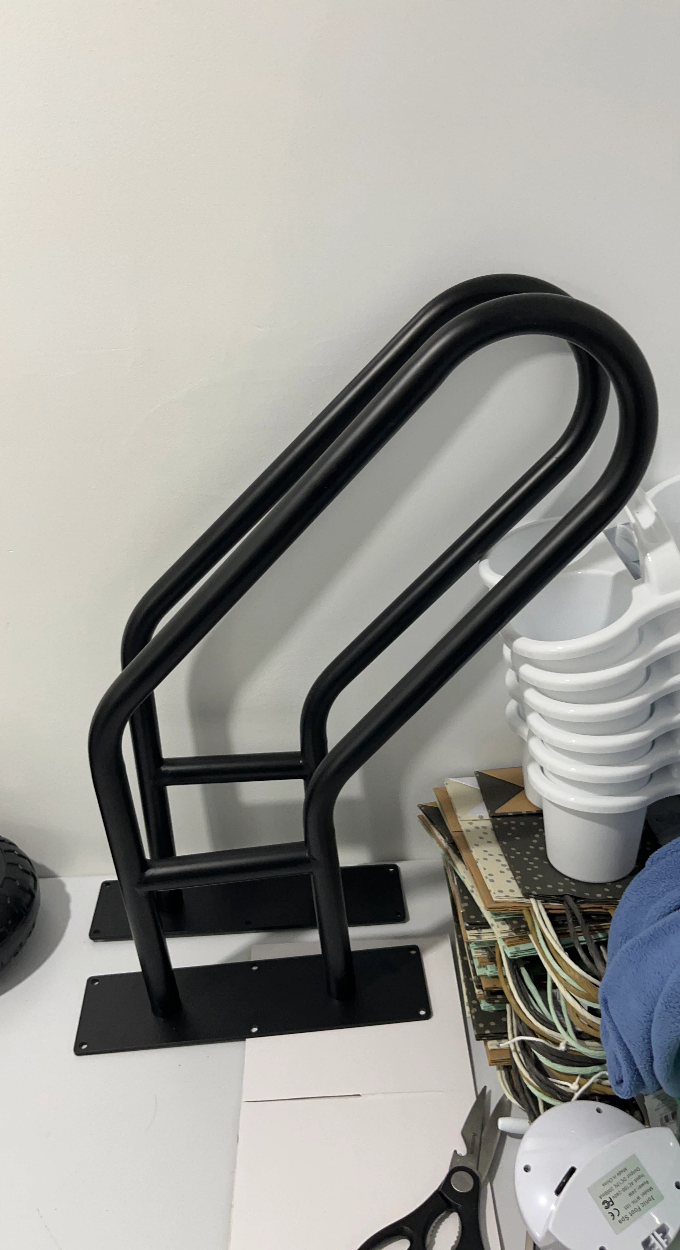 Black Metal Bicycle Rack