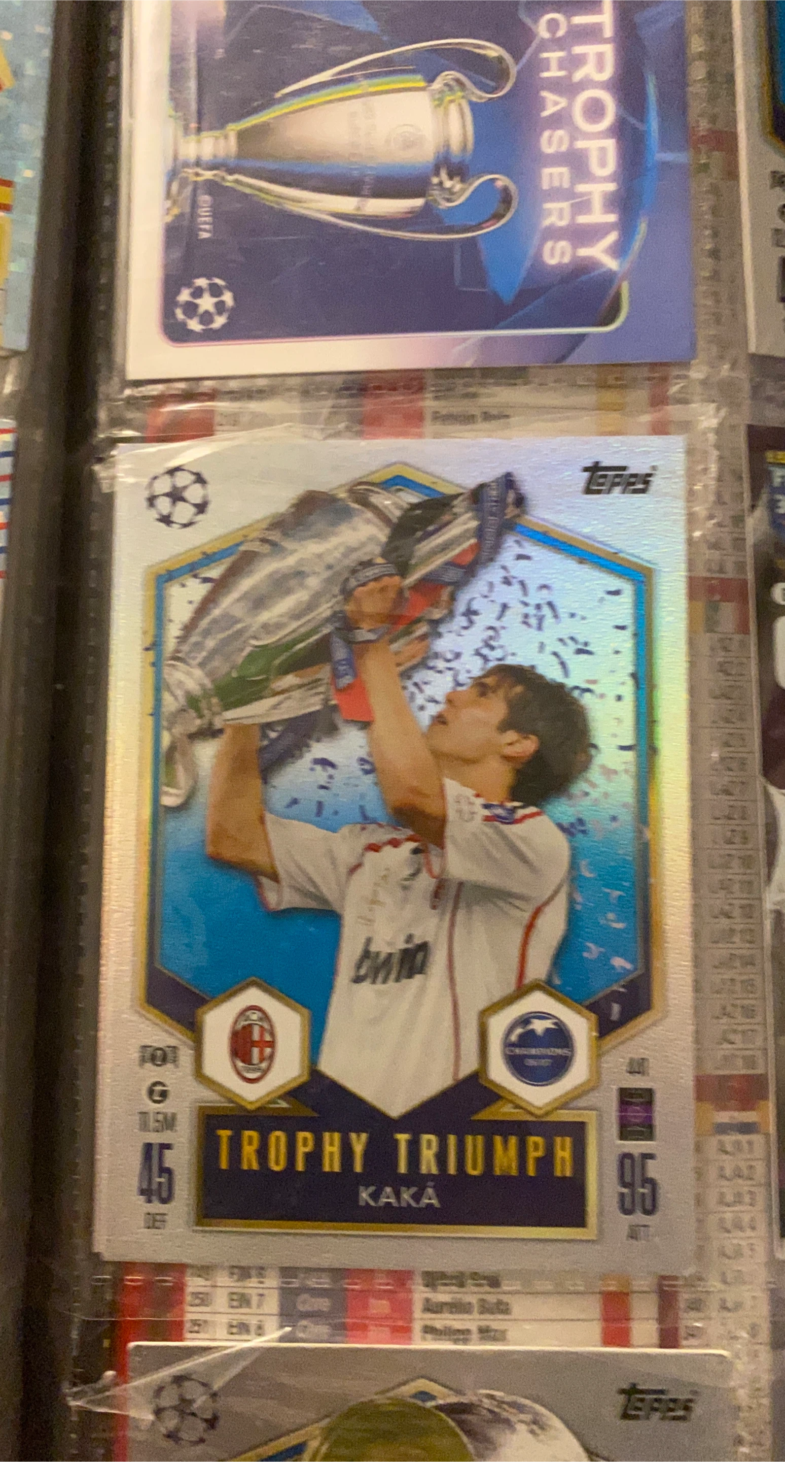 Topps UEFA Champions League Trophy Triumph Kaka Trading Card