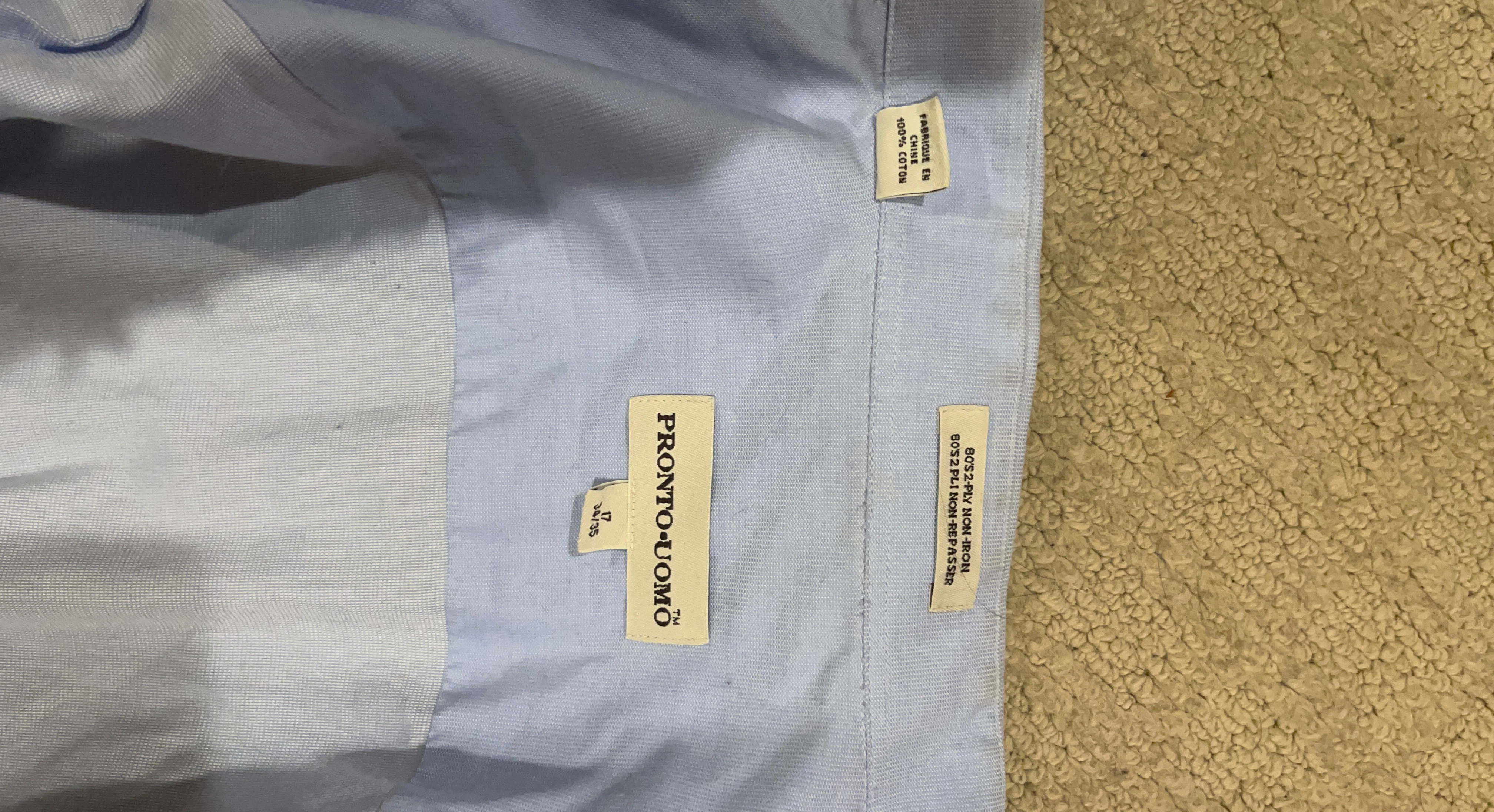 Pronto Uomo Light Blue Dress Shirt