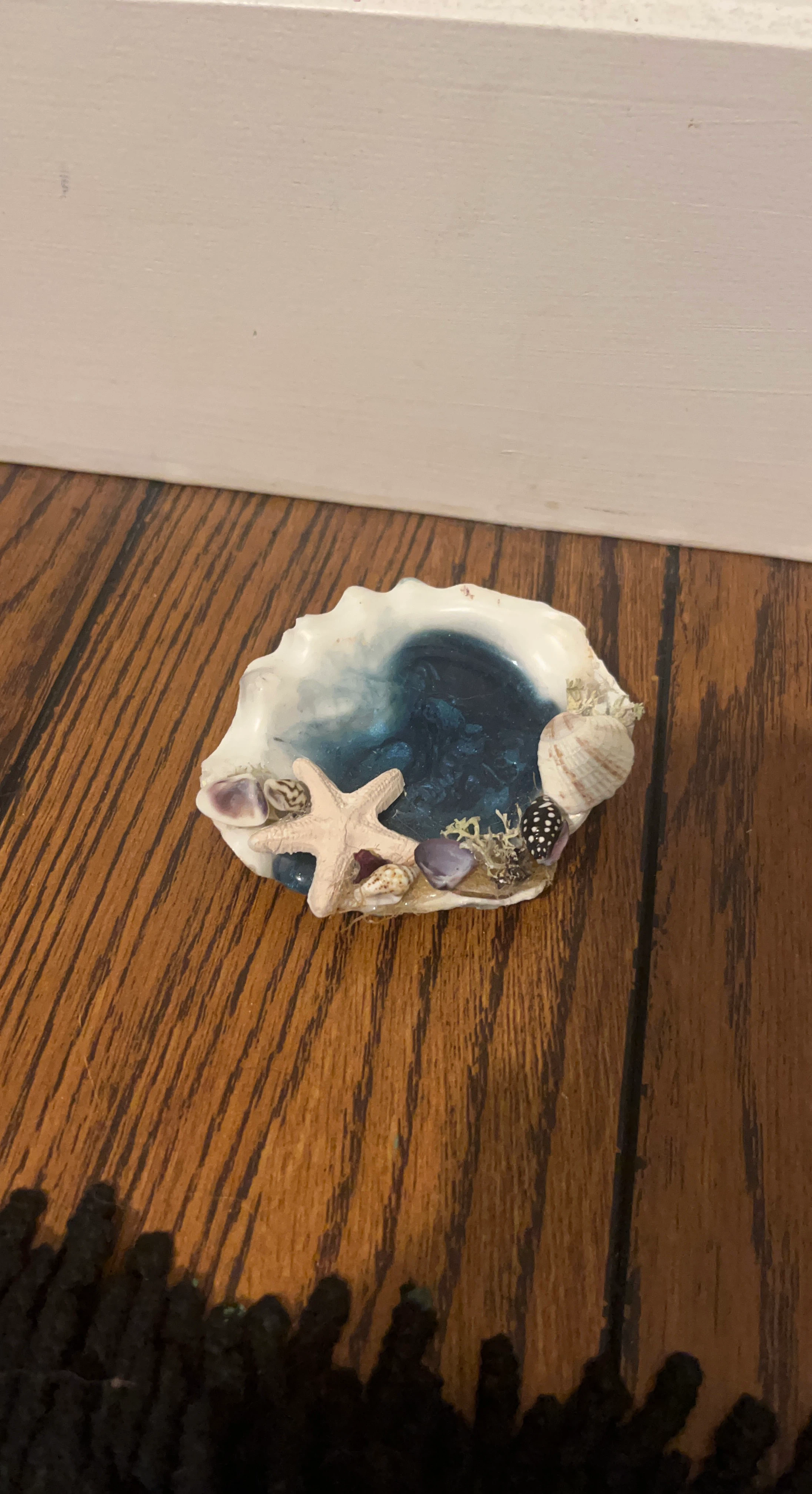 Hand crafted seashell art piece