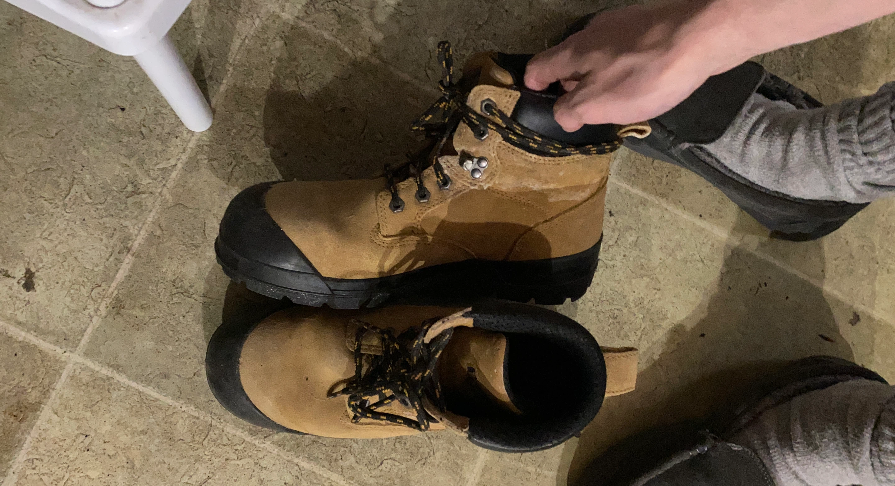 Tan Suede Work Boots