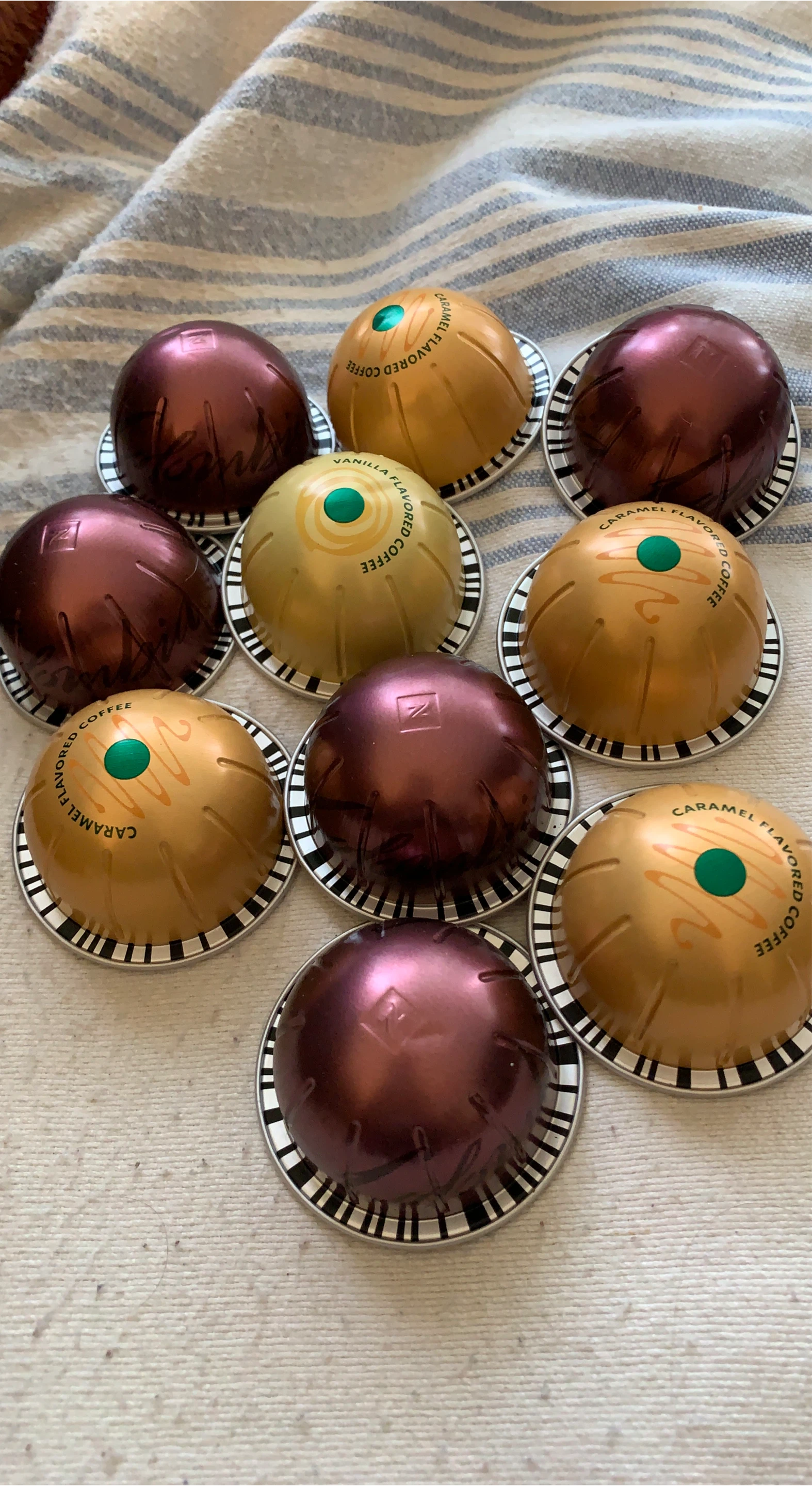 Nespresso Coffee Pods - Caramel & Vanilla Flavours