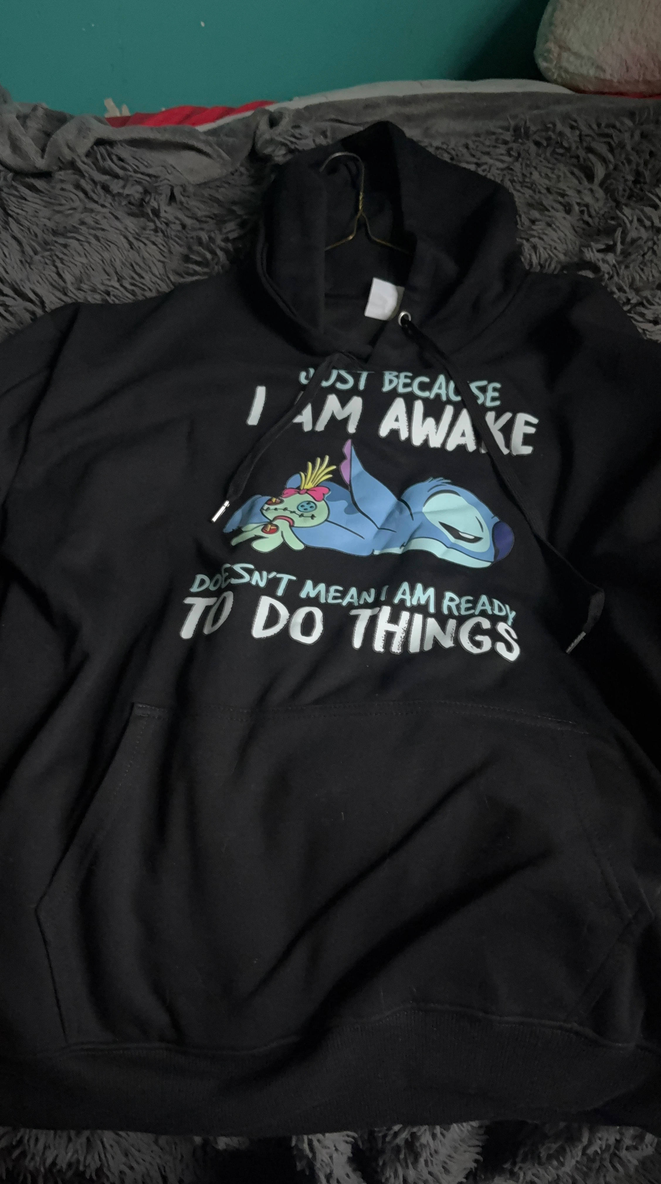 Black Stitch Graphic Hoodie
