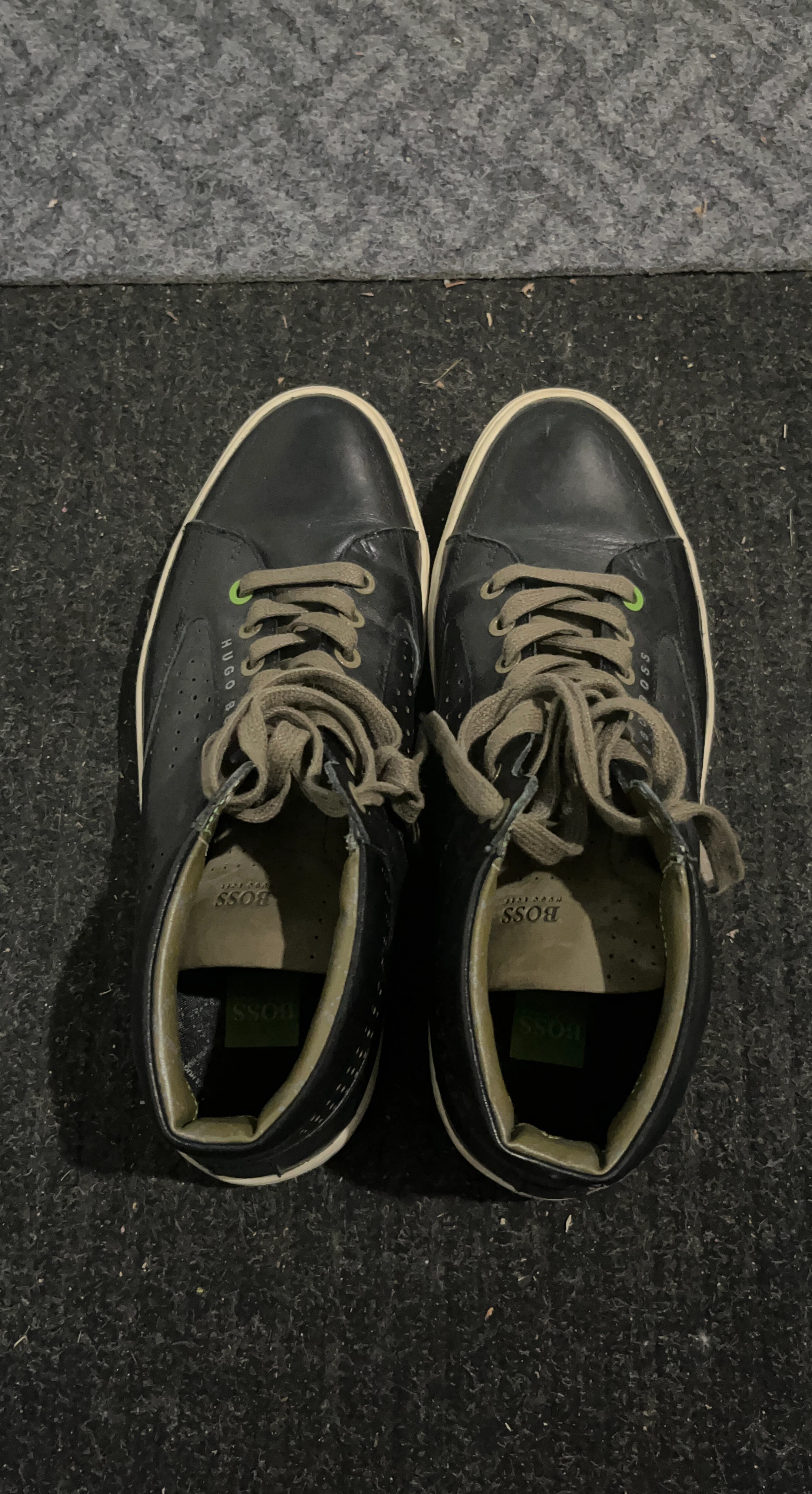BOSS Hugo Boss Men's Black Leather Sneakers