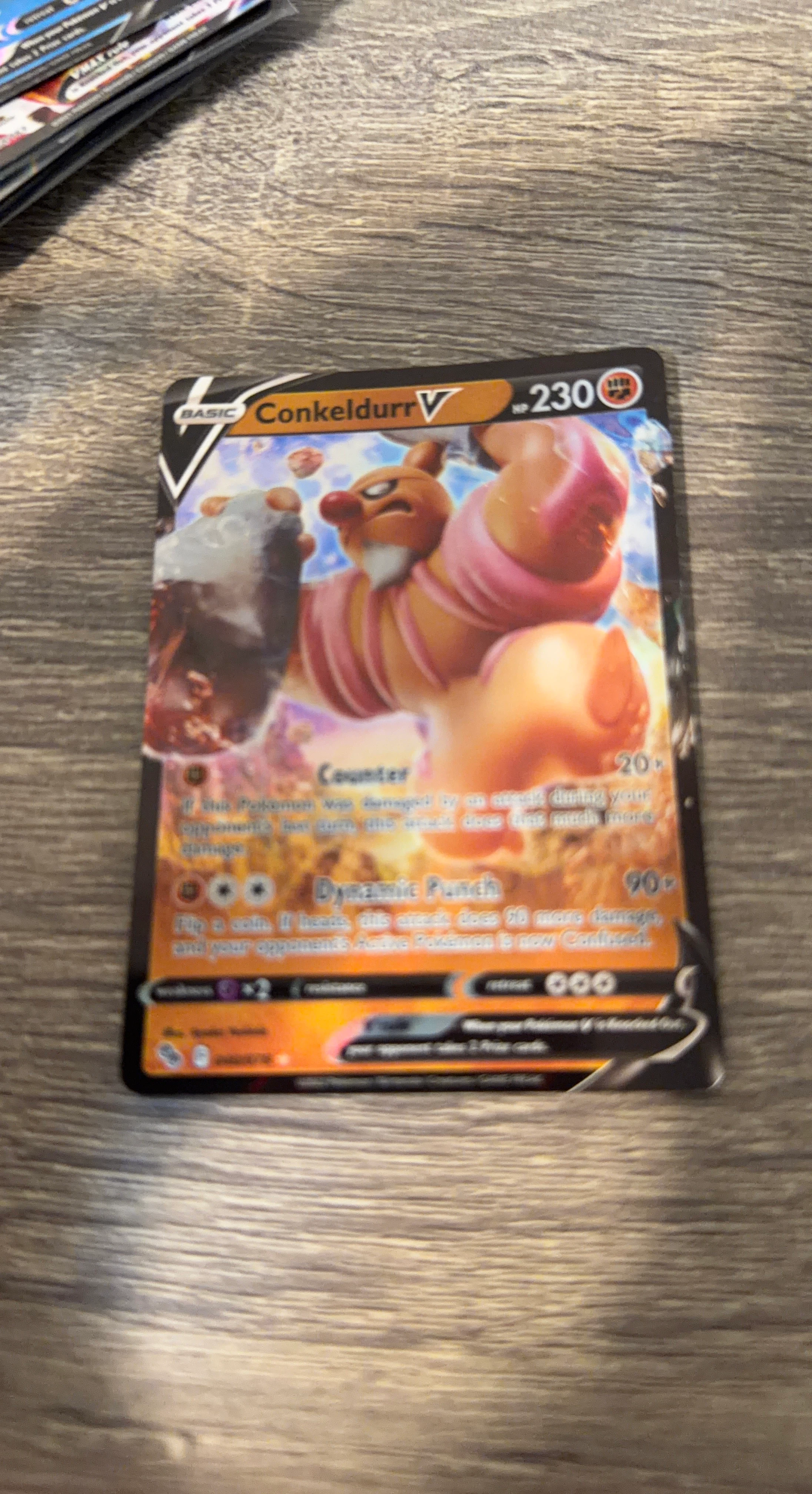 Pokémon TCG Conkeldurr V Card