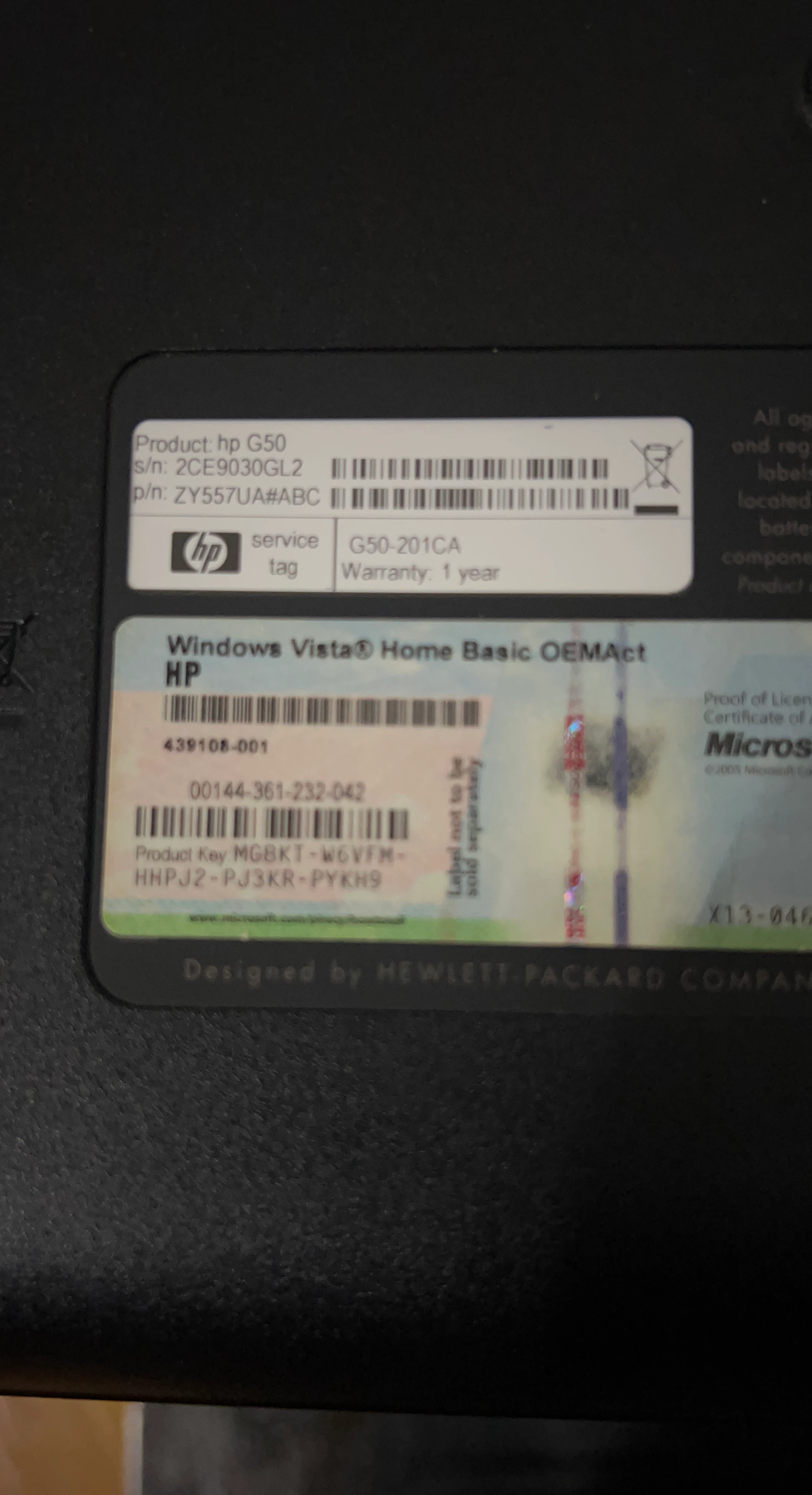 HP G50 Laptop