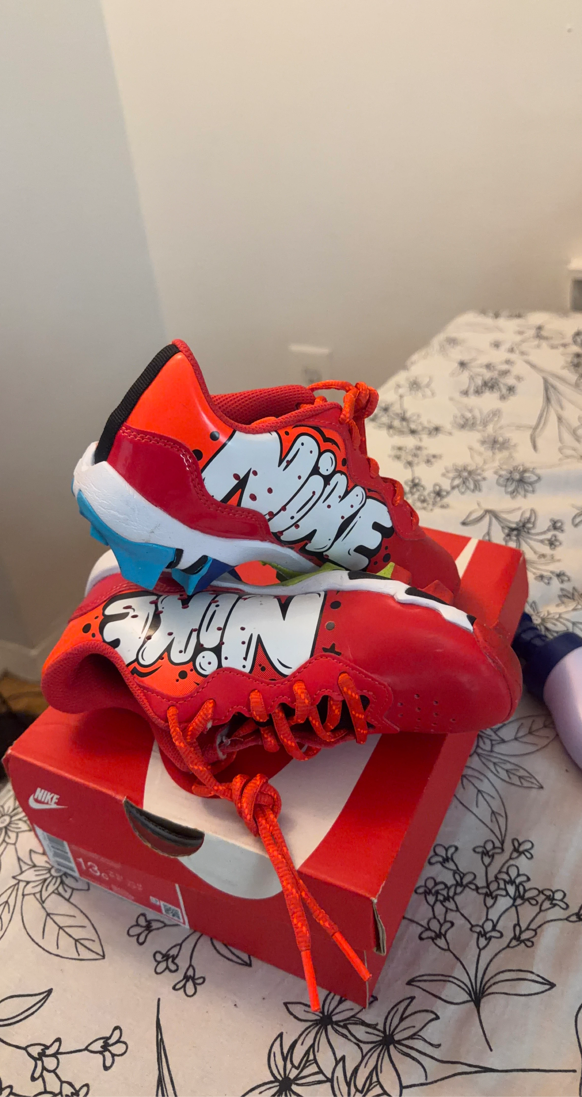 Nike Red Baseball Cleats