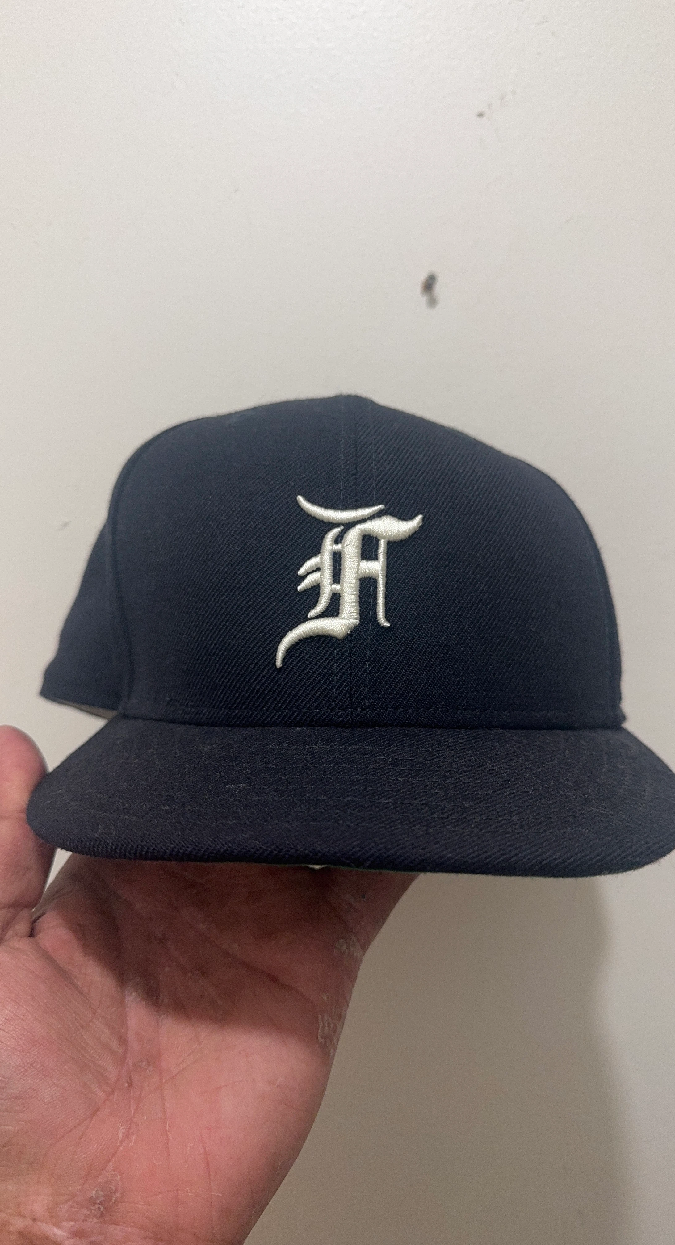 Fear of God Essentials New Era Fitted Hat Navy Size 8