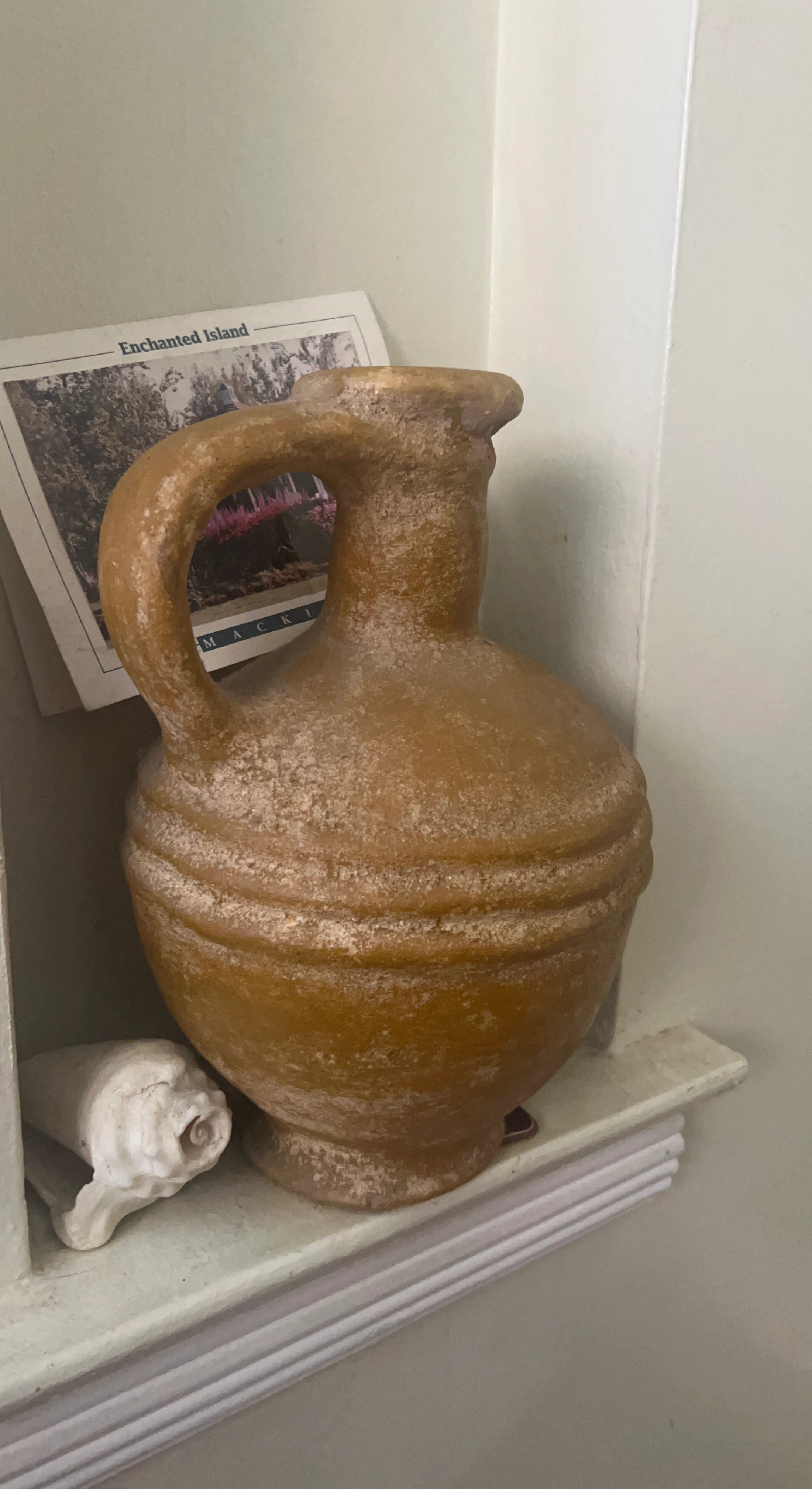 Terracotta vintage decorative jug