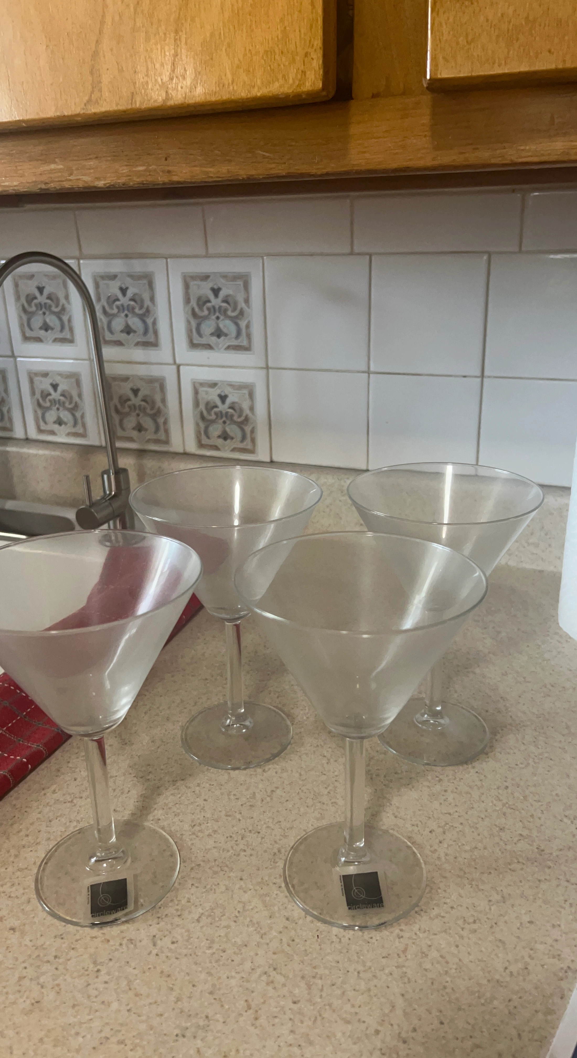 Circleware Martini Glasses - Set of 4