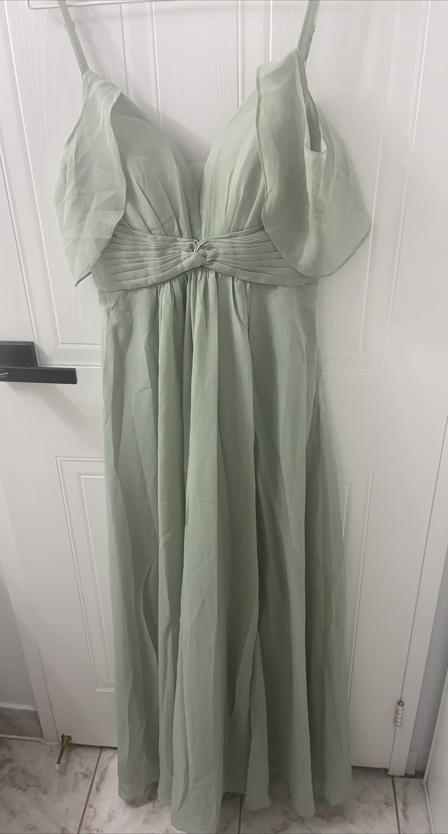Sage Green Cold Shoulder Maxi Dress