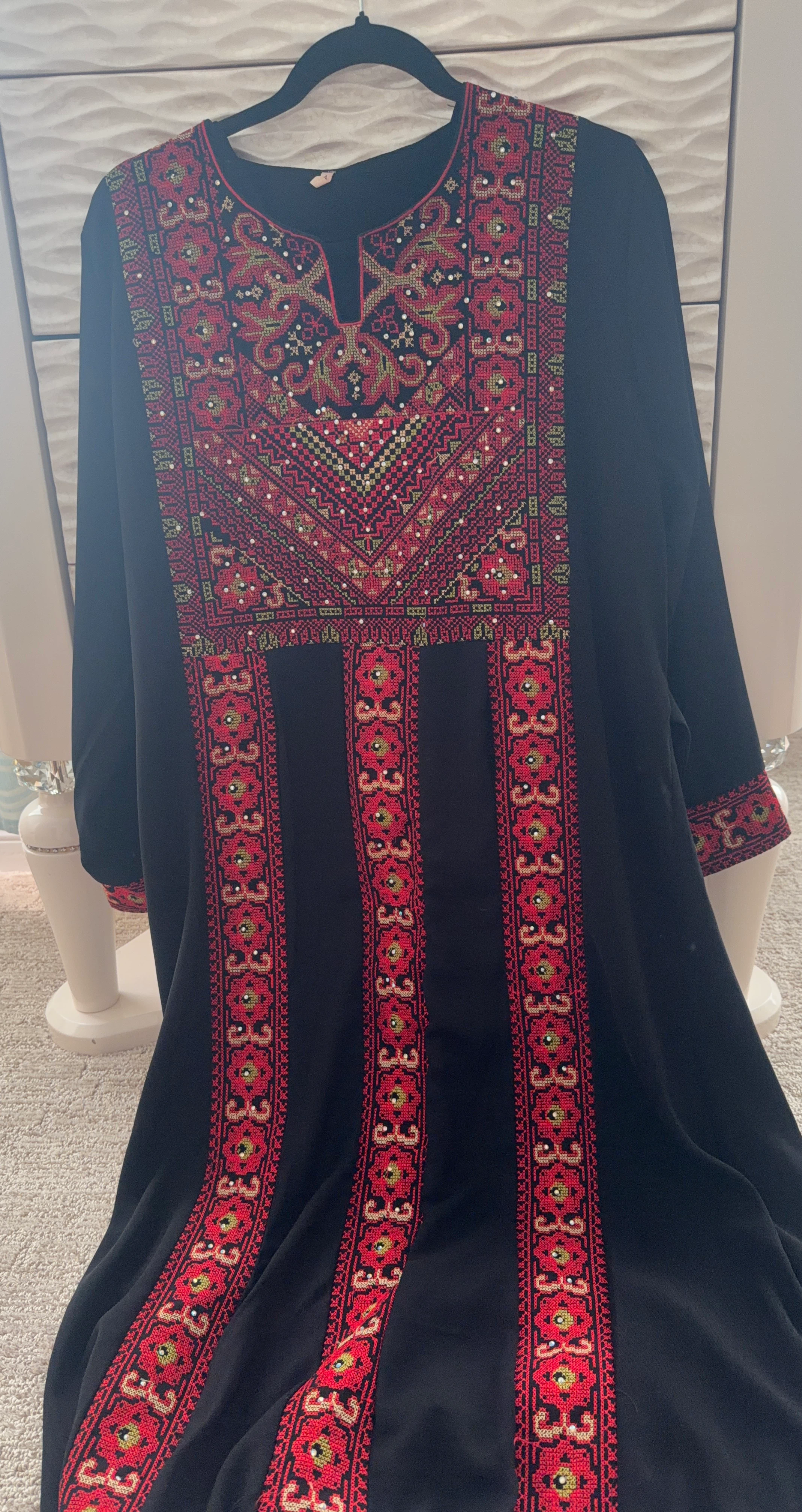 Black Embroidered Abaya