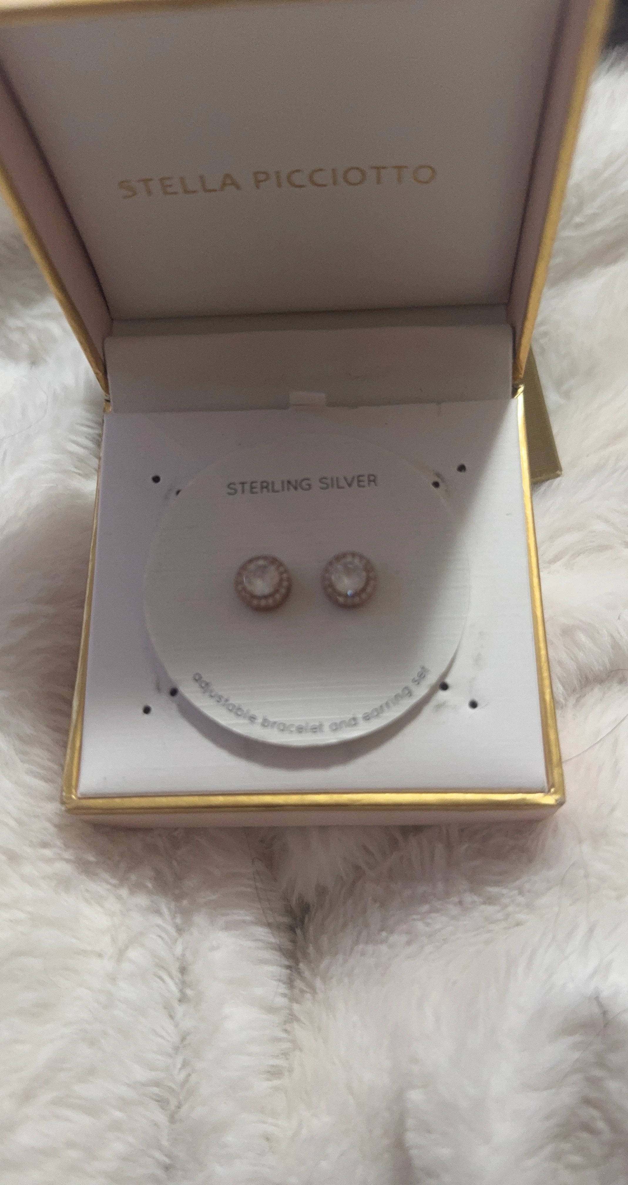 Stella & Dot Sterling Silver Halo Stud Earrings
