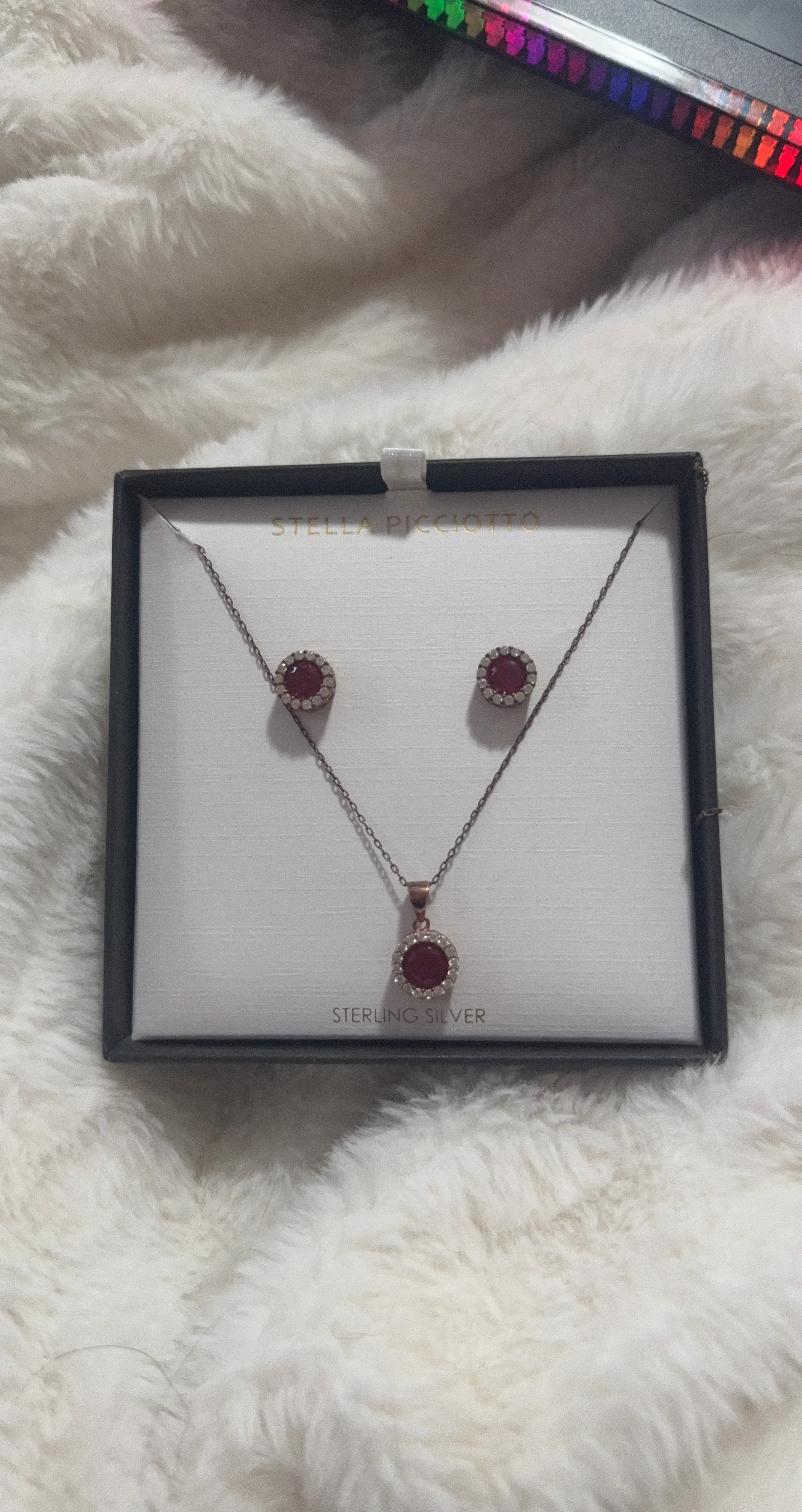 Stella Picciotto Sterling Silver Necklace and Earrings Set