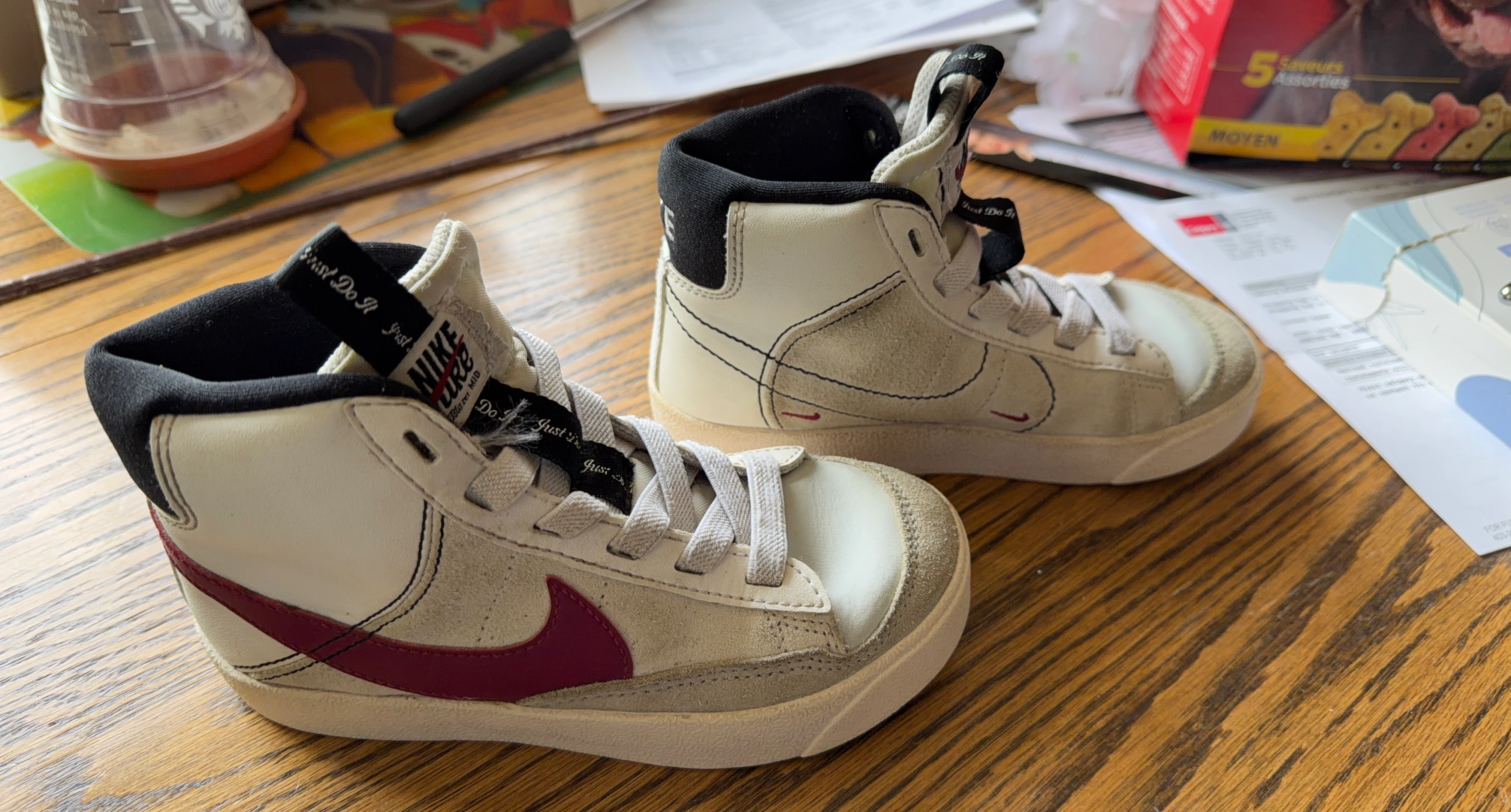 Child size 10.5 Nike Blazer Mid runners