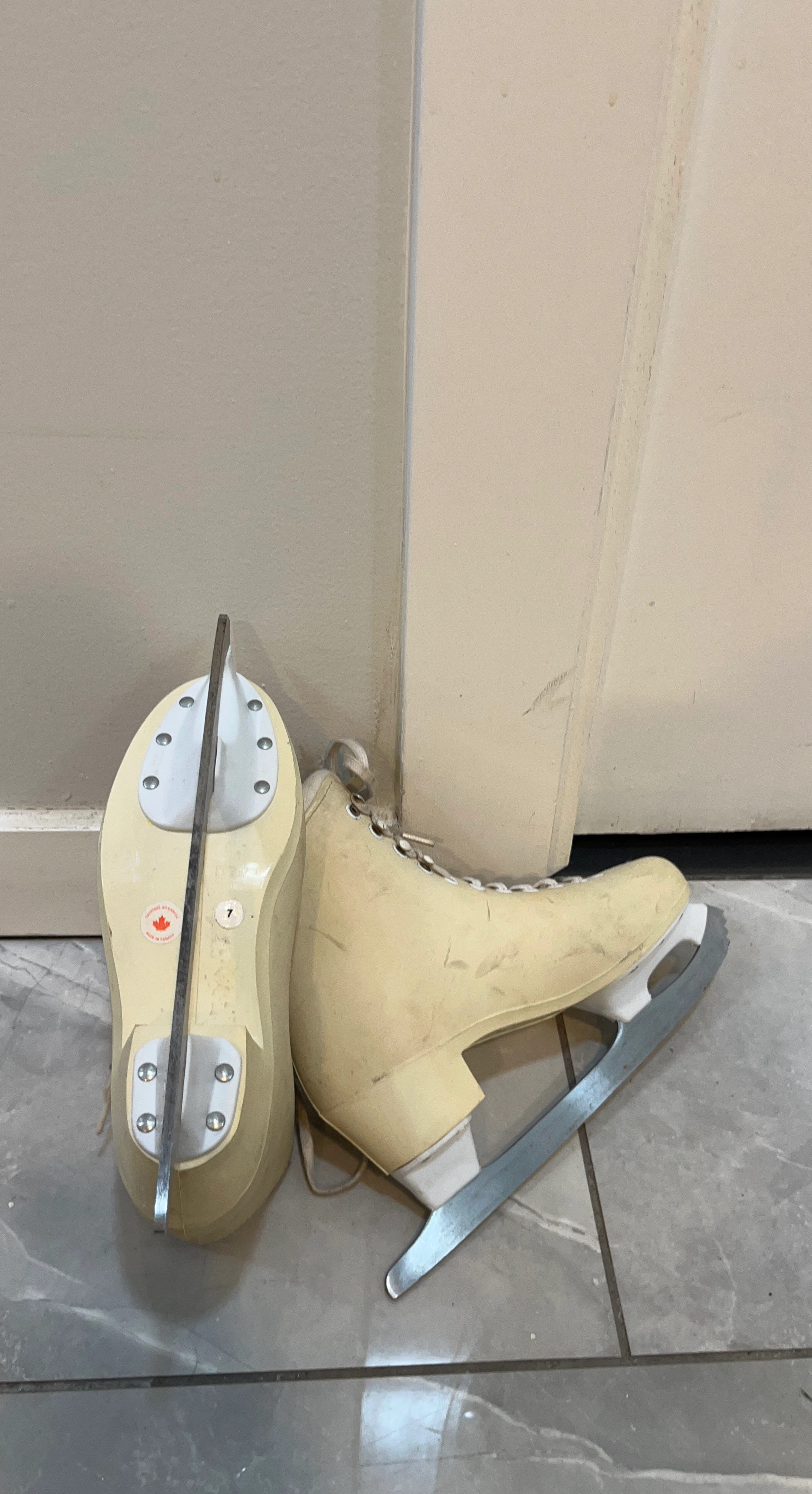 Cream Figure Skates
