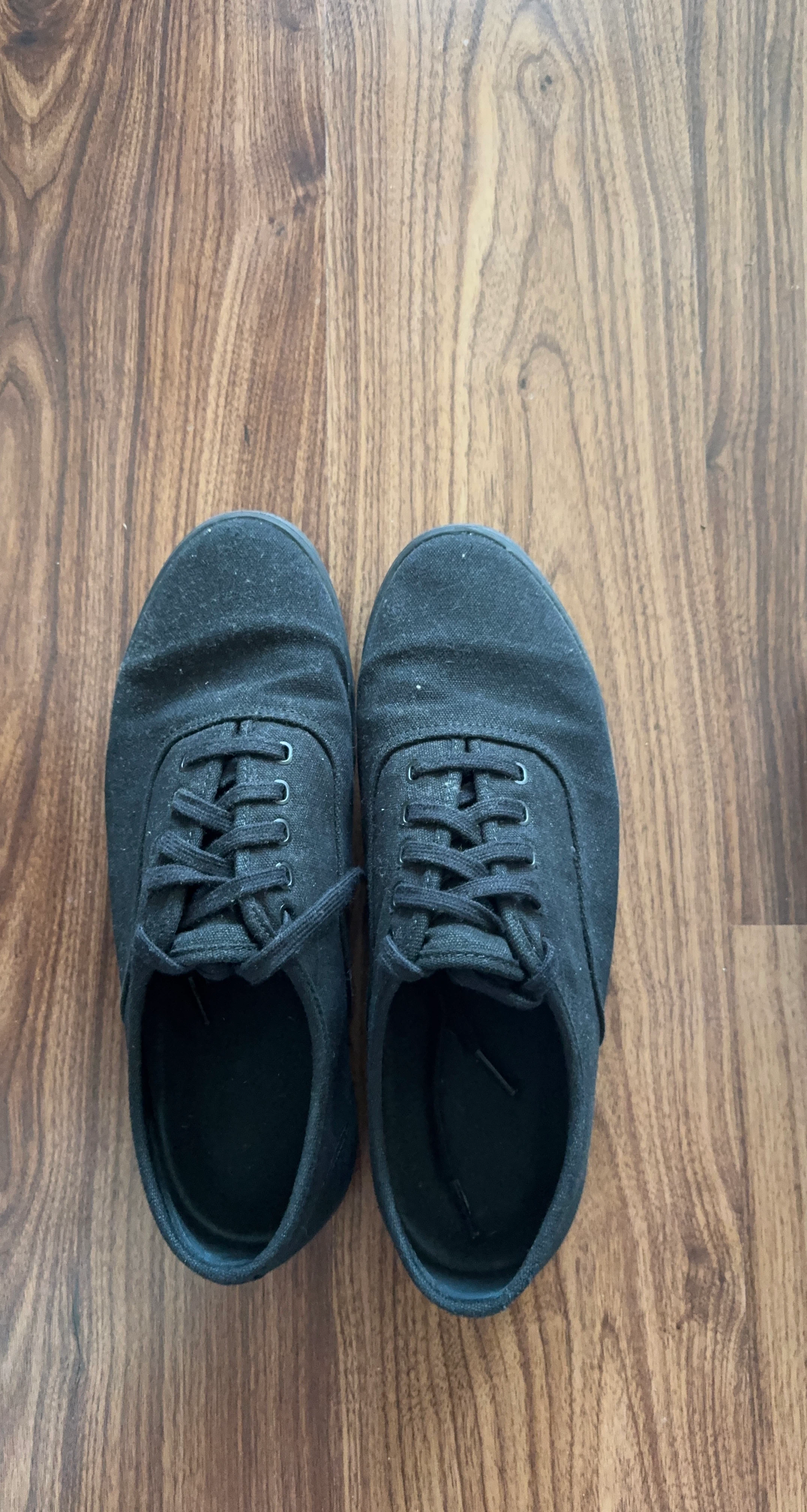 Muji Black Canvas Sneakers