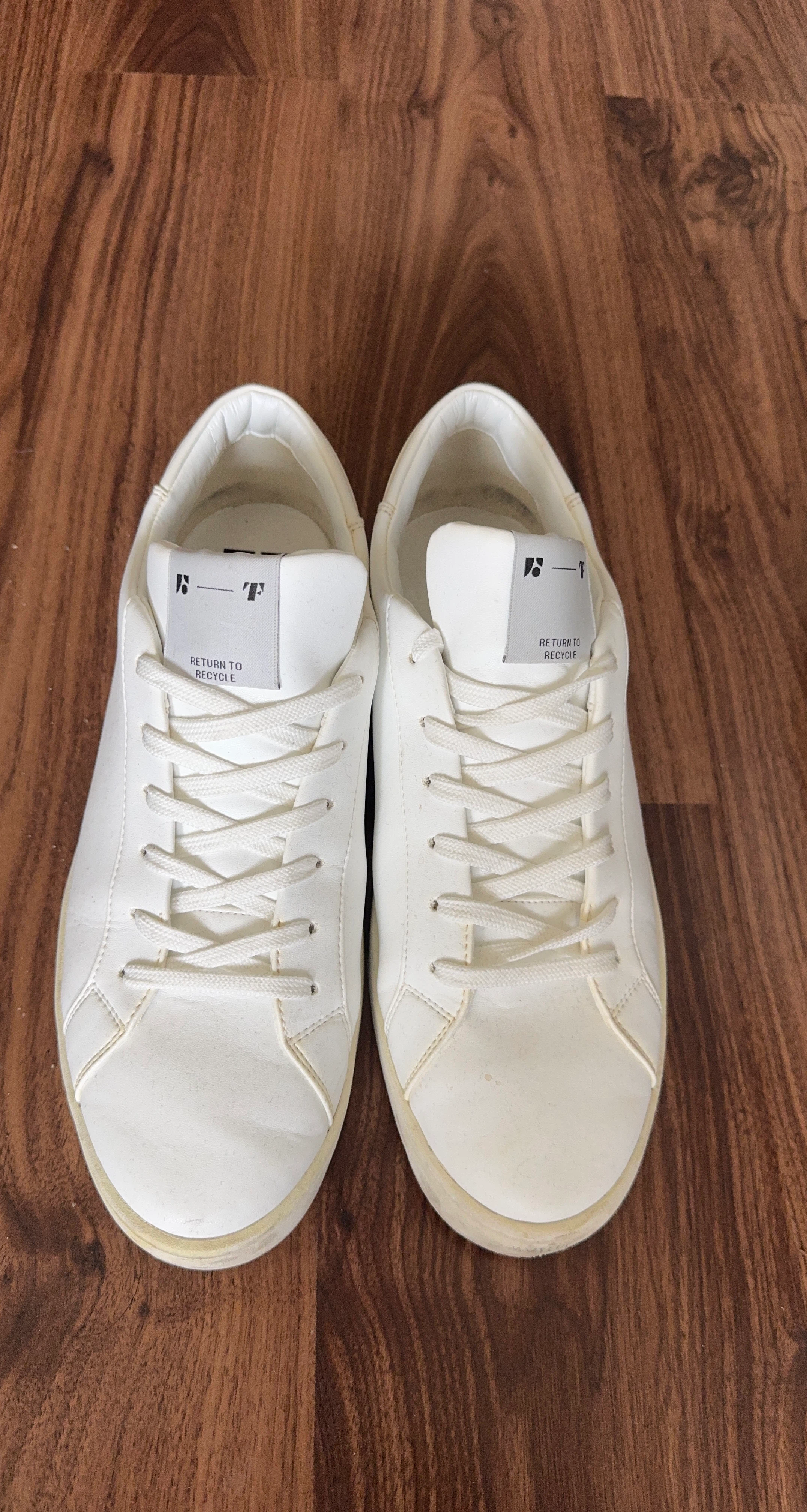 White "RETURN TO RECYCLE" Sneakers