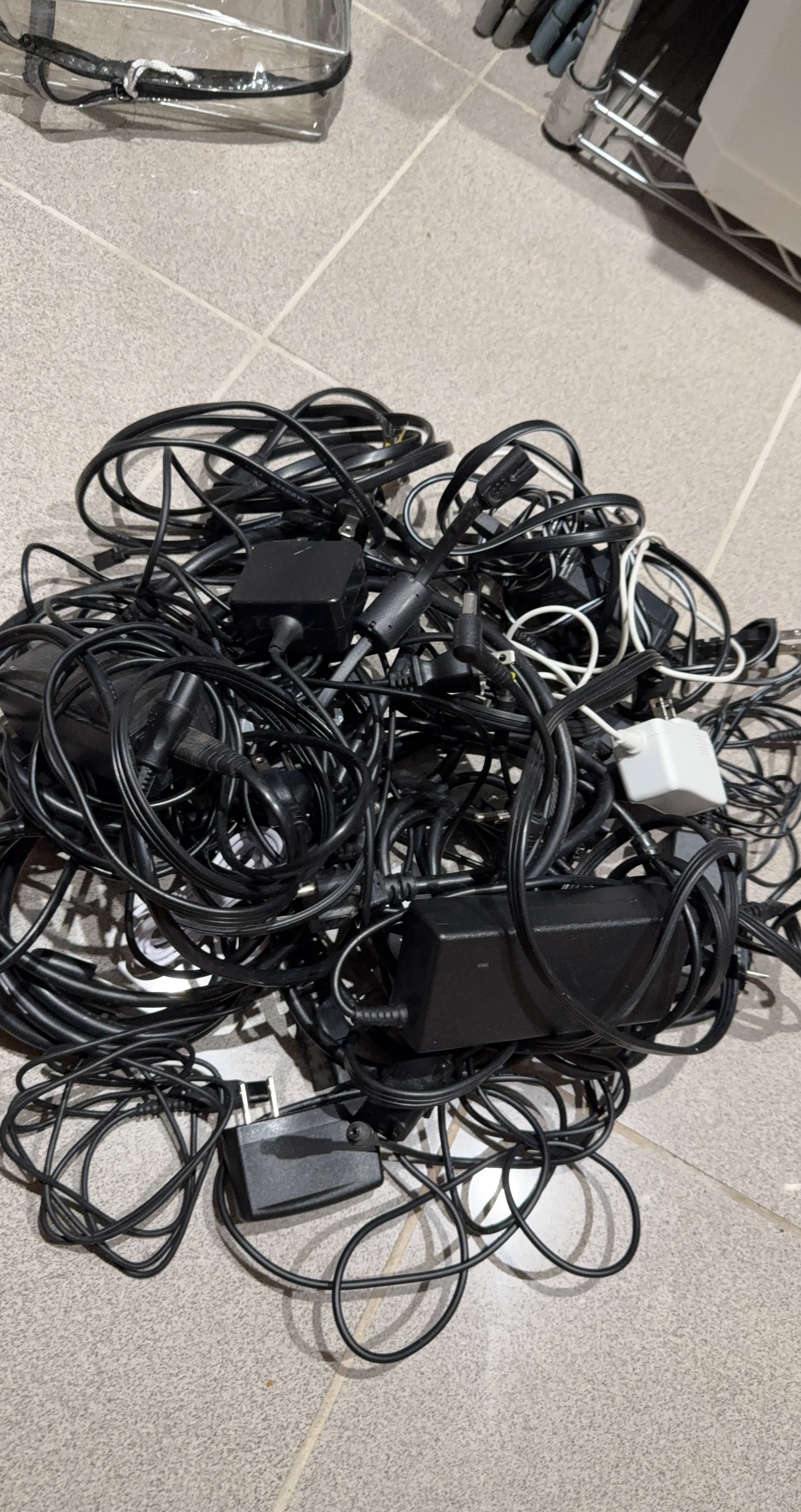 Bundle of Assorted Power Adapters and Cables