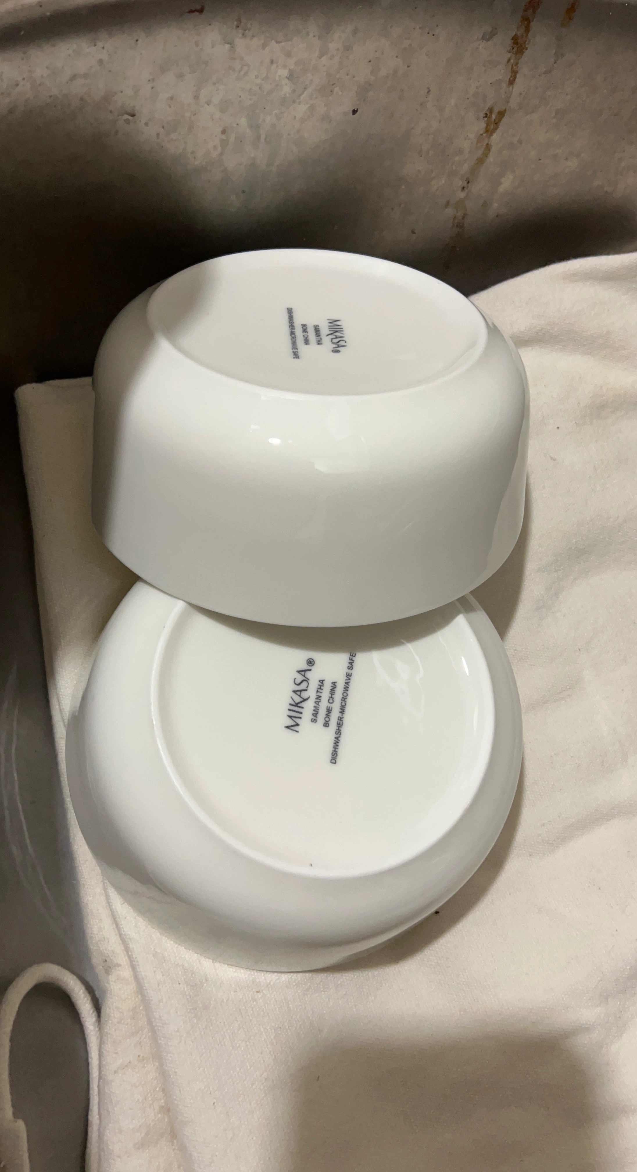 Mikasa White Porcelain Bowls - Set of 2