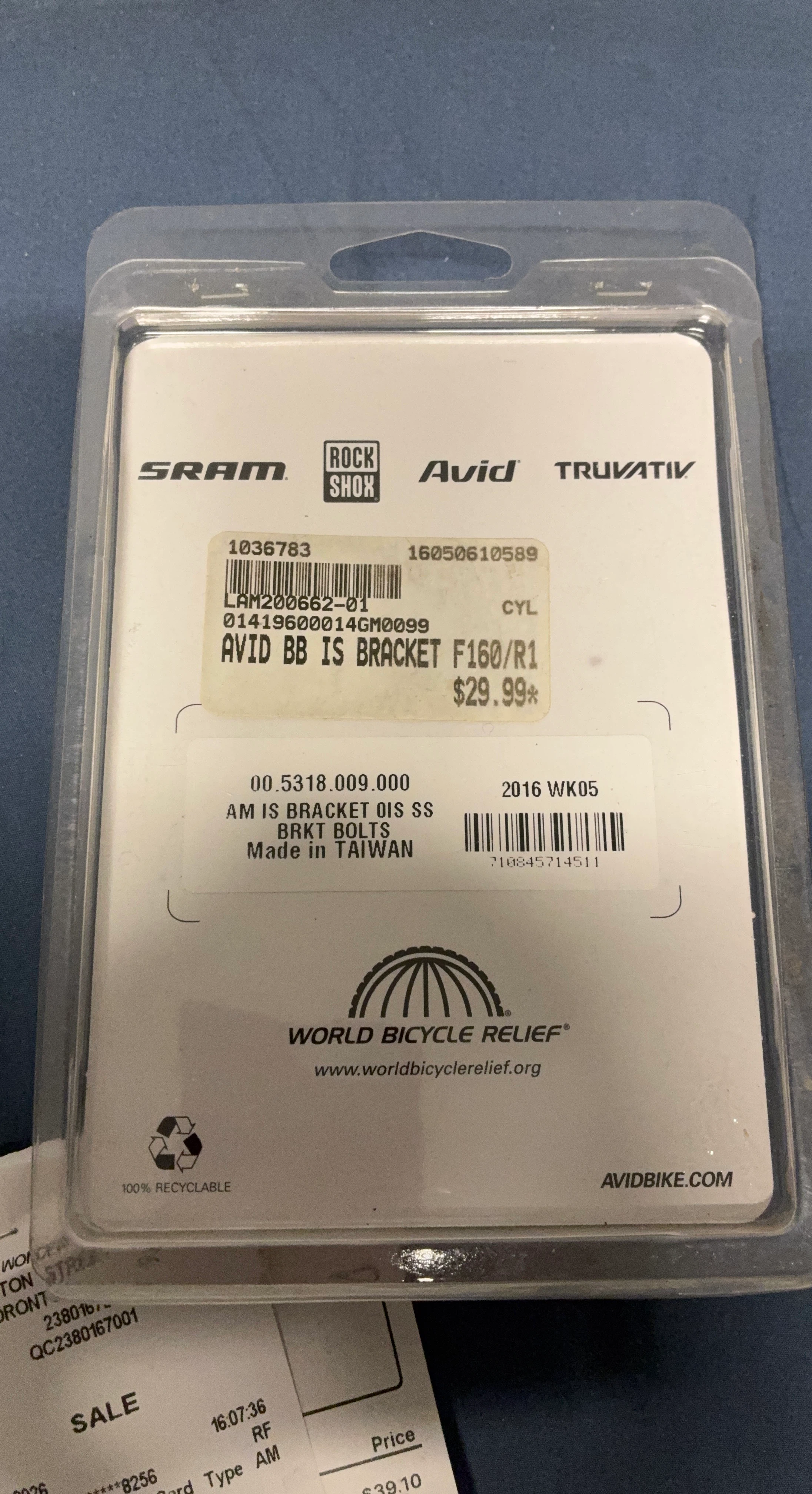 Avid BB IS Bracket F160/R1 Bolts