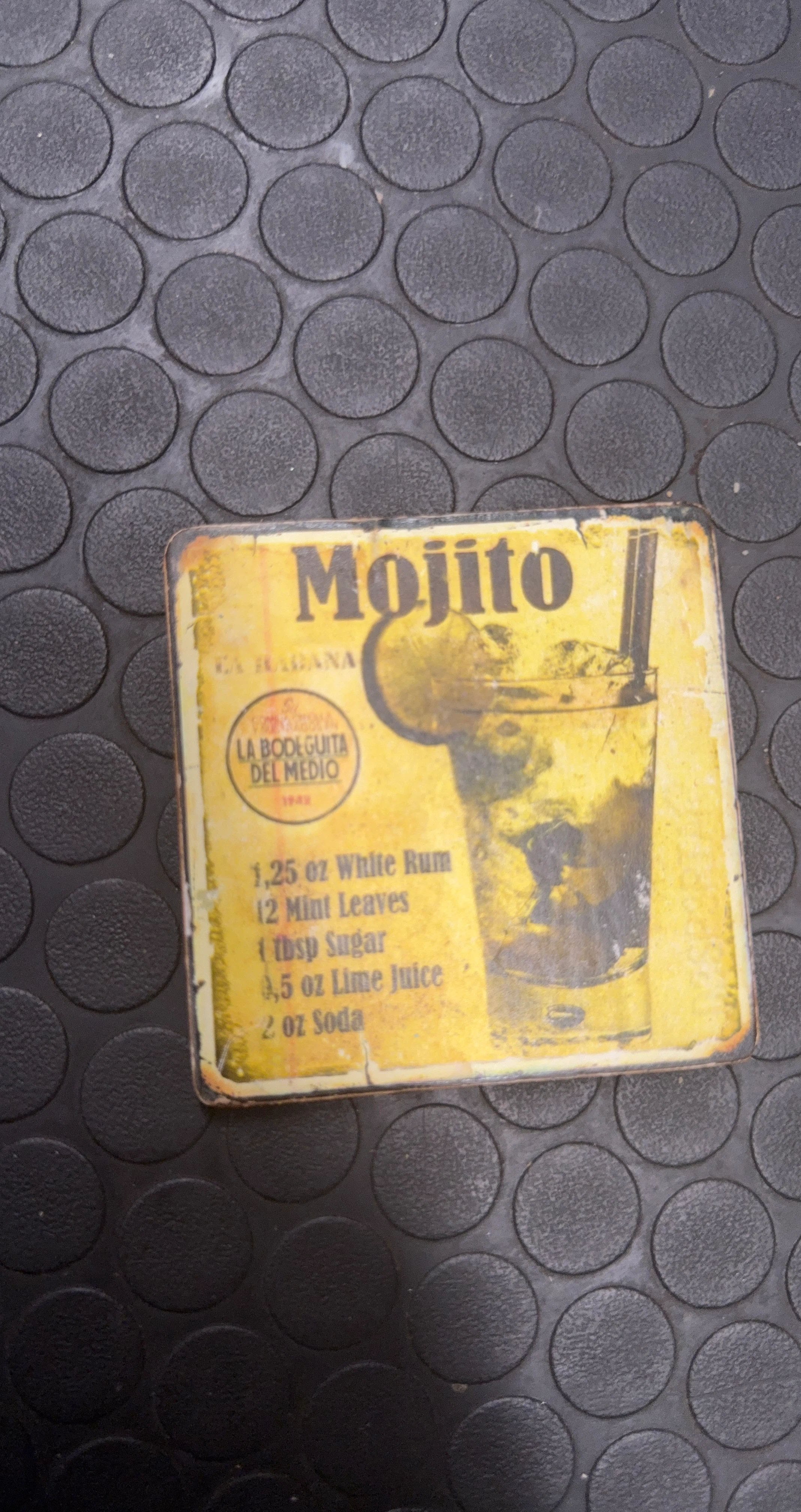 Mojito Recipe Tin Sign La Bodeguita Del Medio