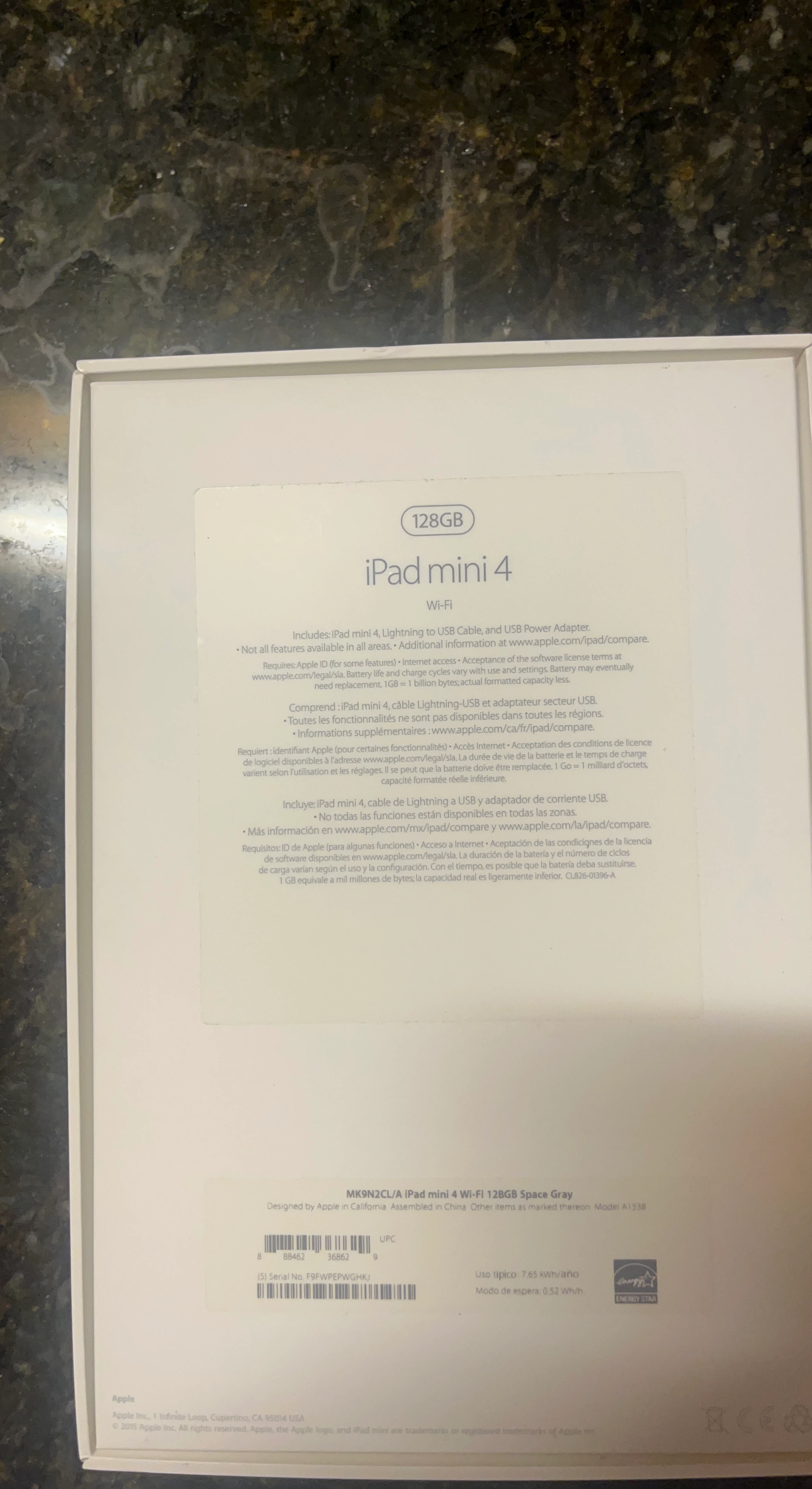 Apple iPad mini 4 Wi-Fi 128GB Space Gray
