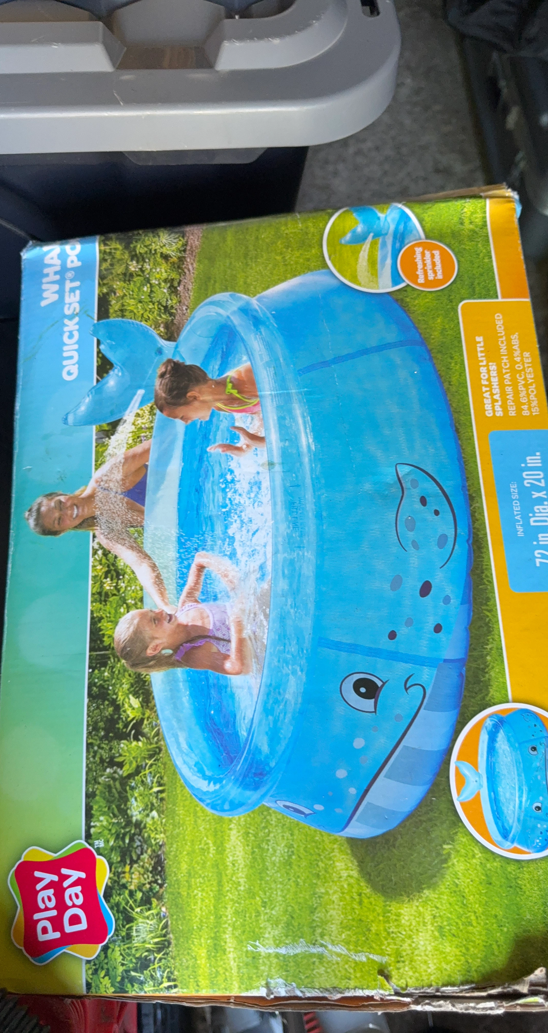 Play Day Whale Quick Set Pool