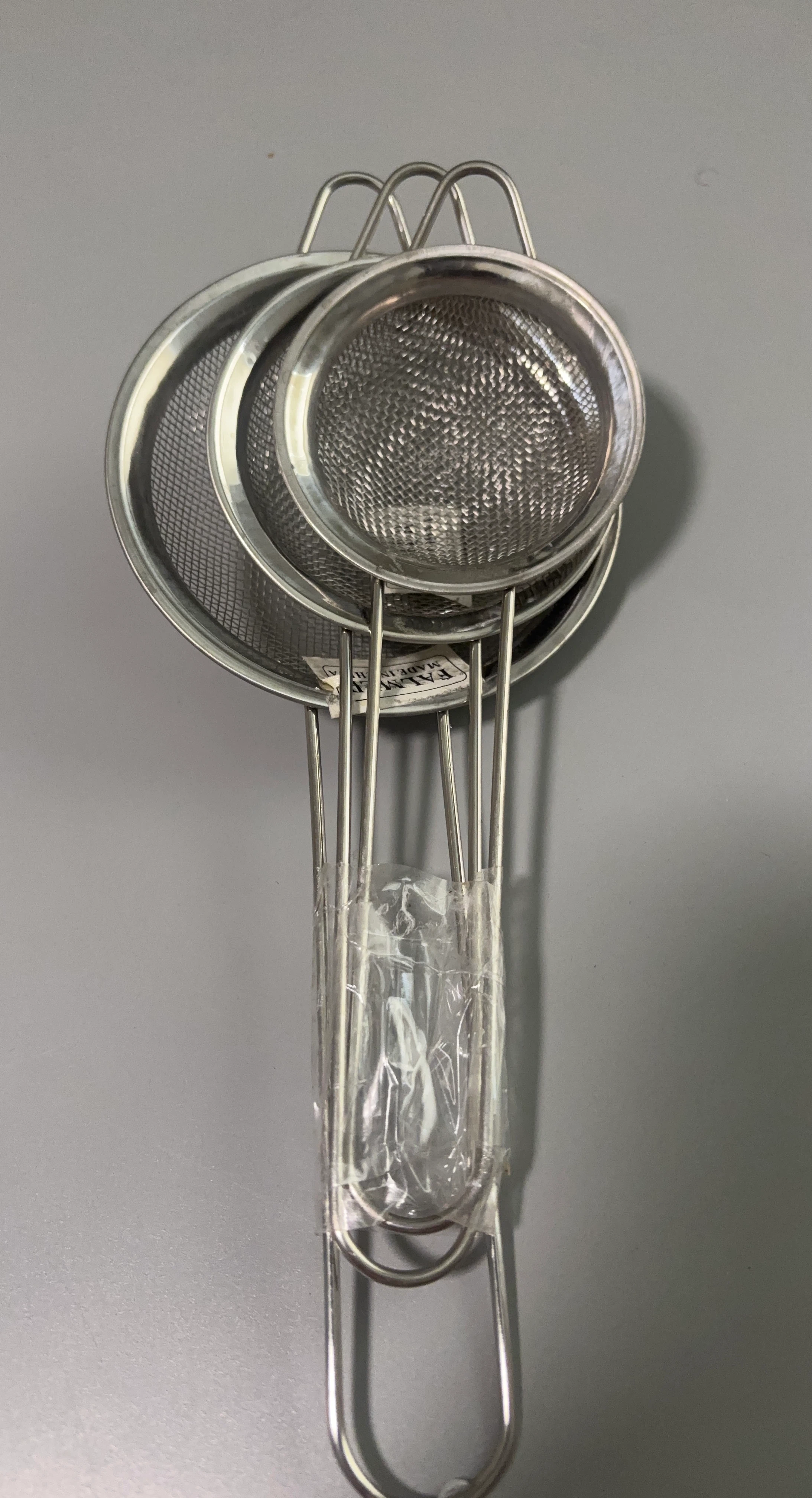 New Set of 3 Stainless Steel Strainers/Sieves