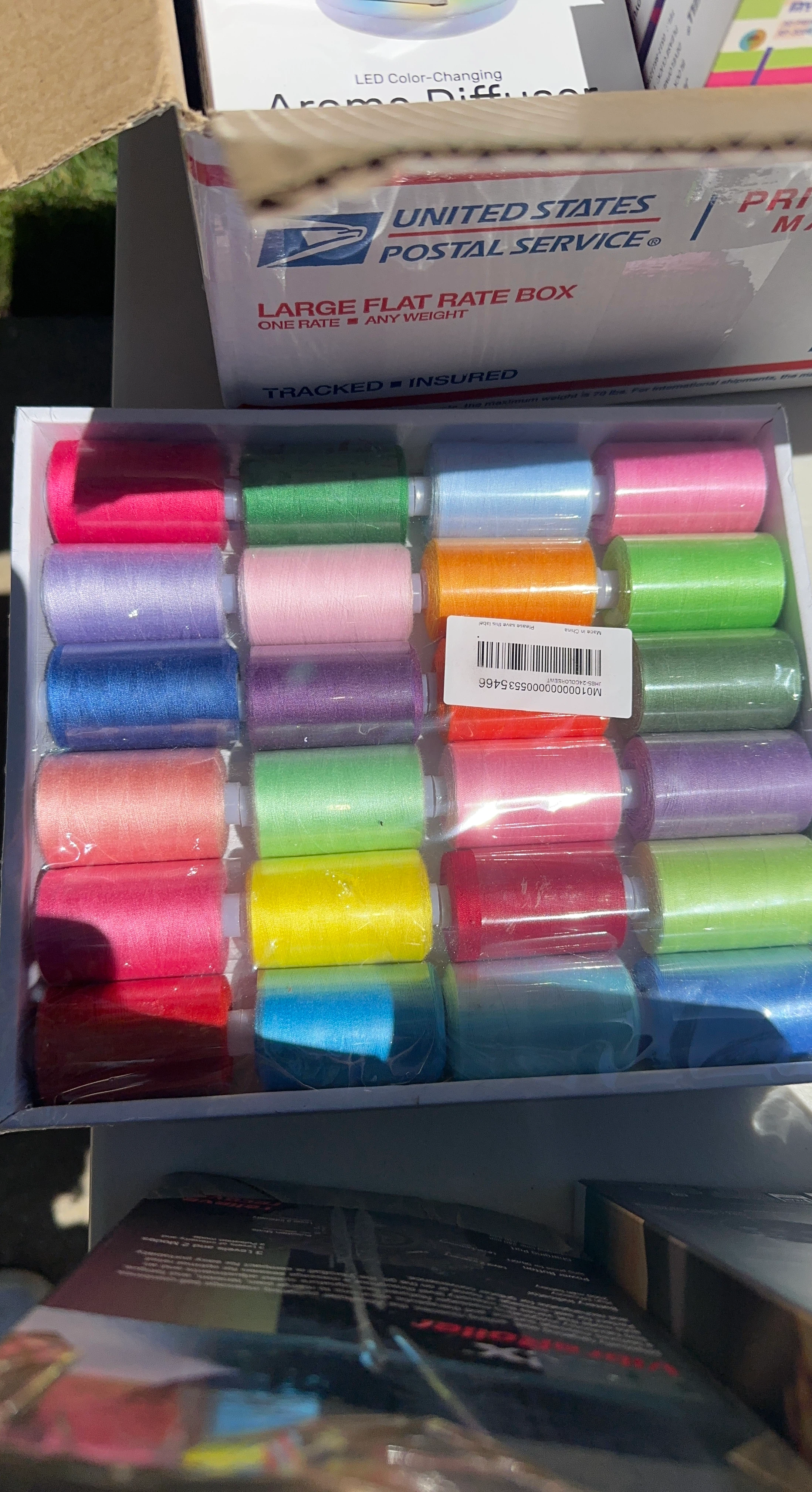 Set of 24 Spools Colorful Sewing Thread