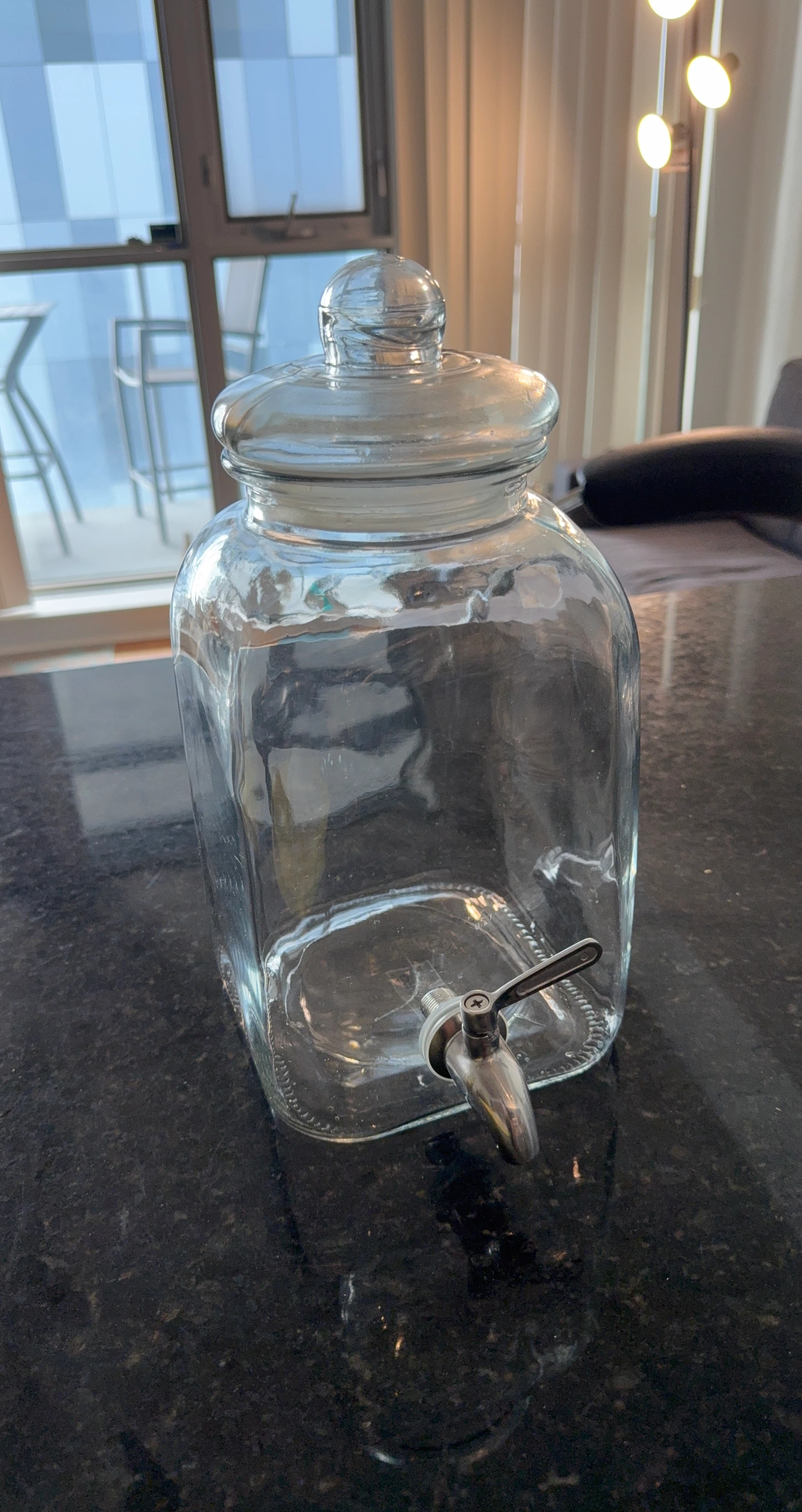 Glass Beverage Dispenser with Spigot