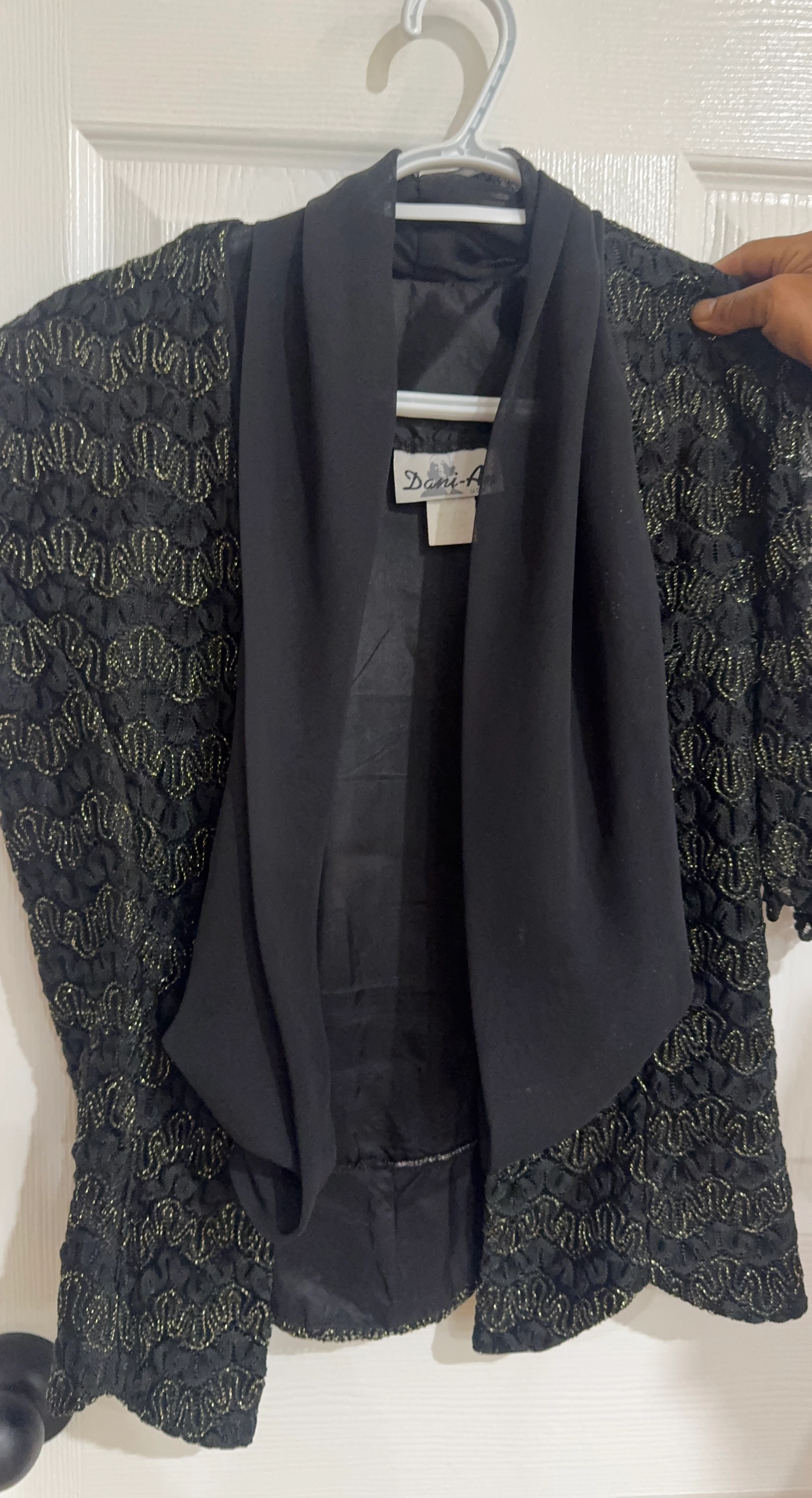 Demi-A Black Lace Cardigan