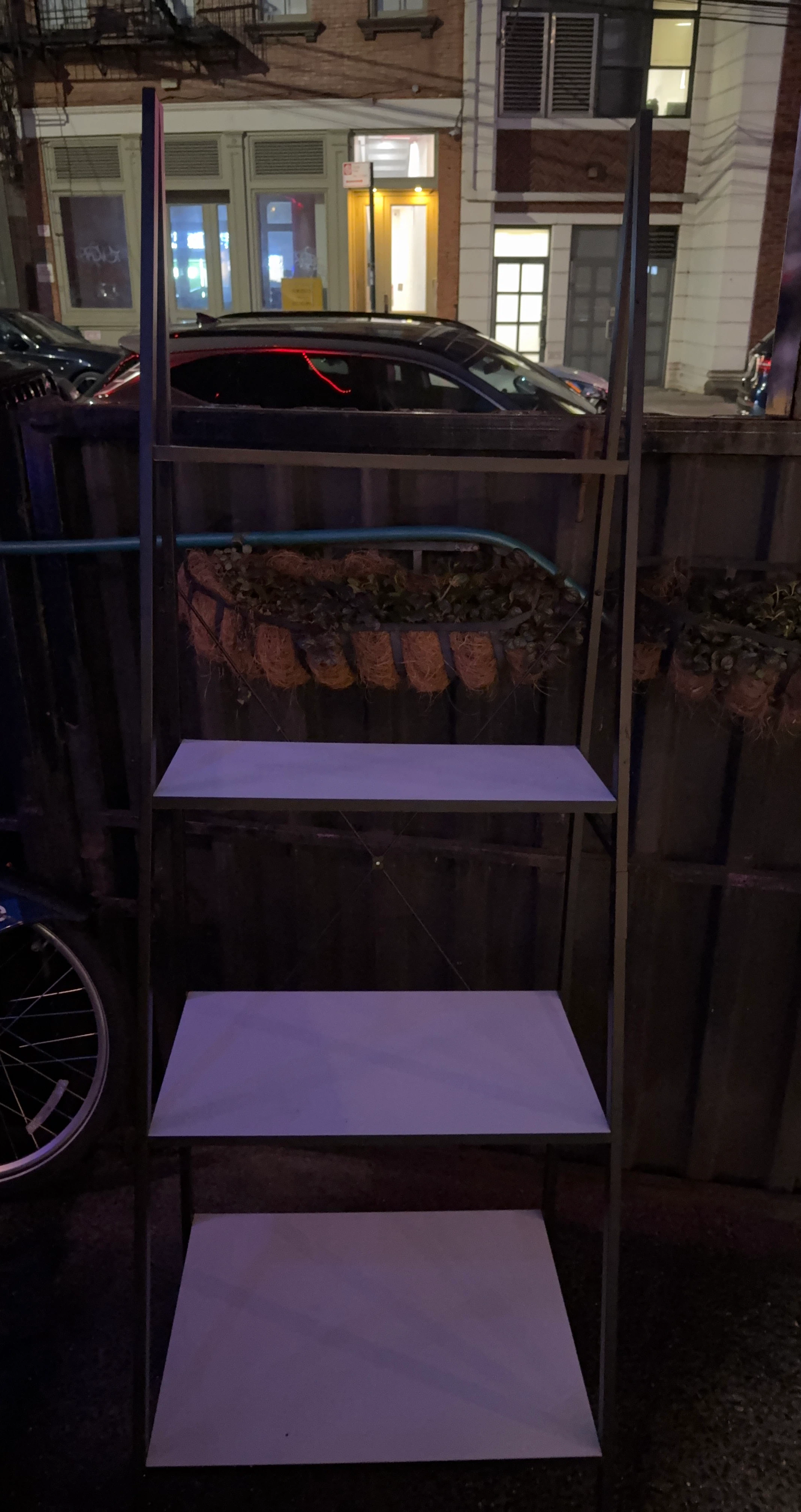 Ladder Shelf with Hanging Planters