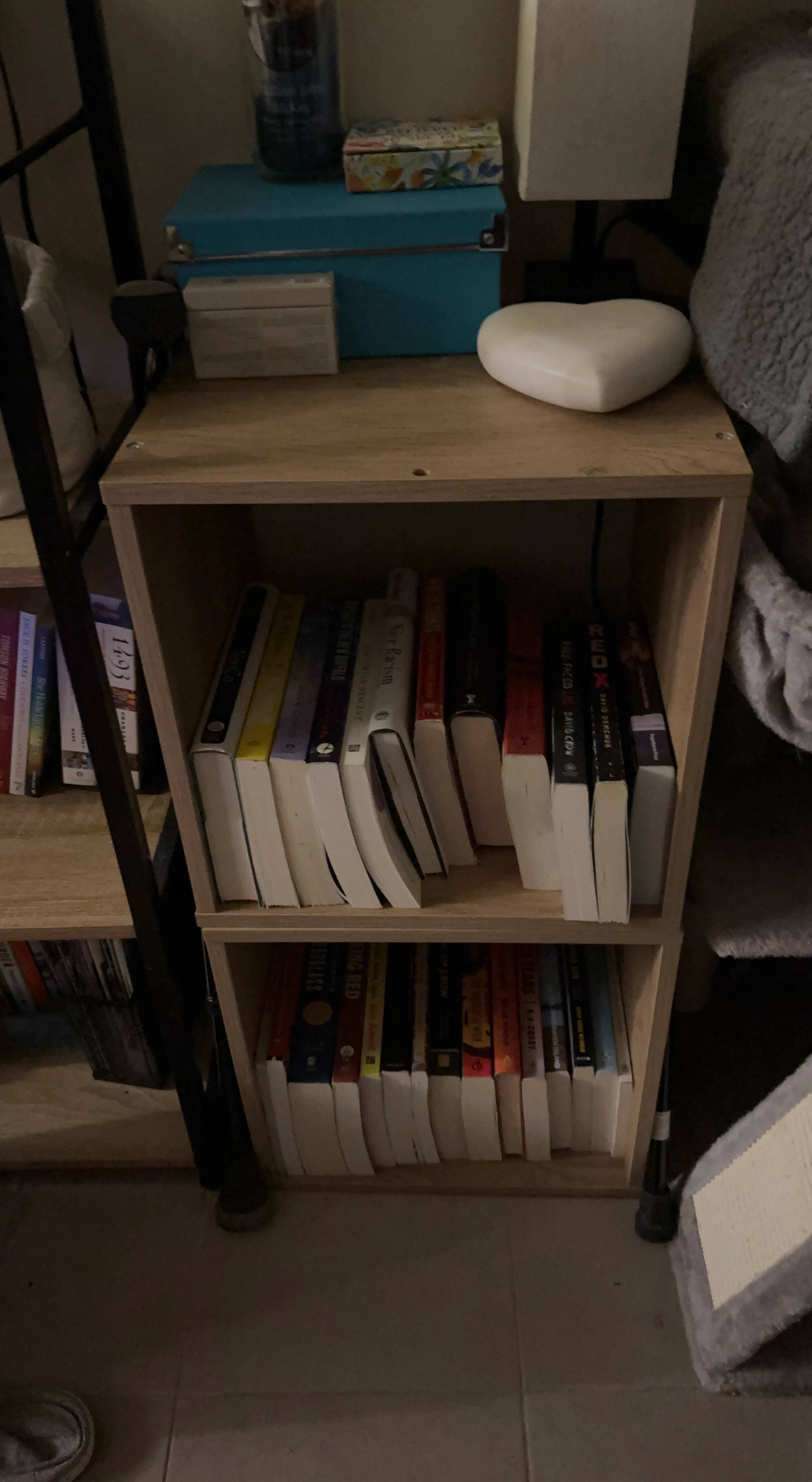 2 Separate Cube Book Shelves