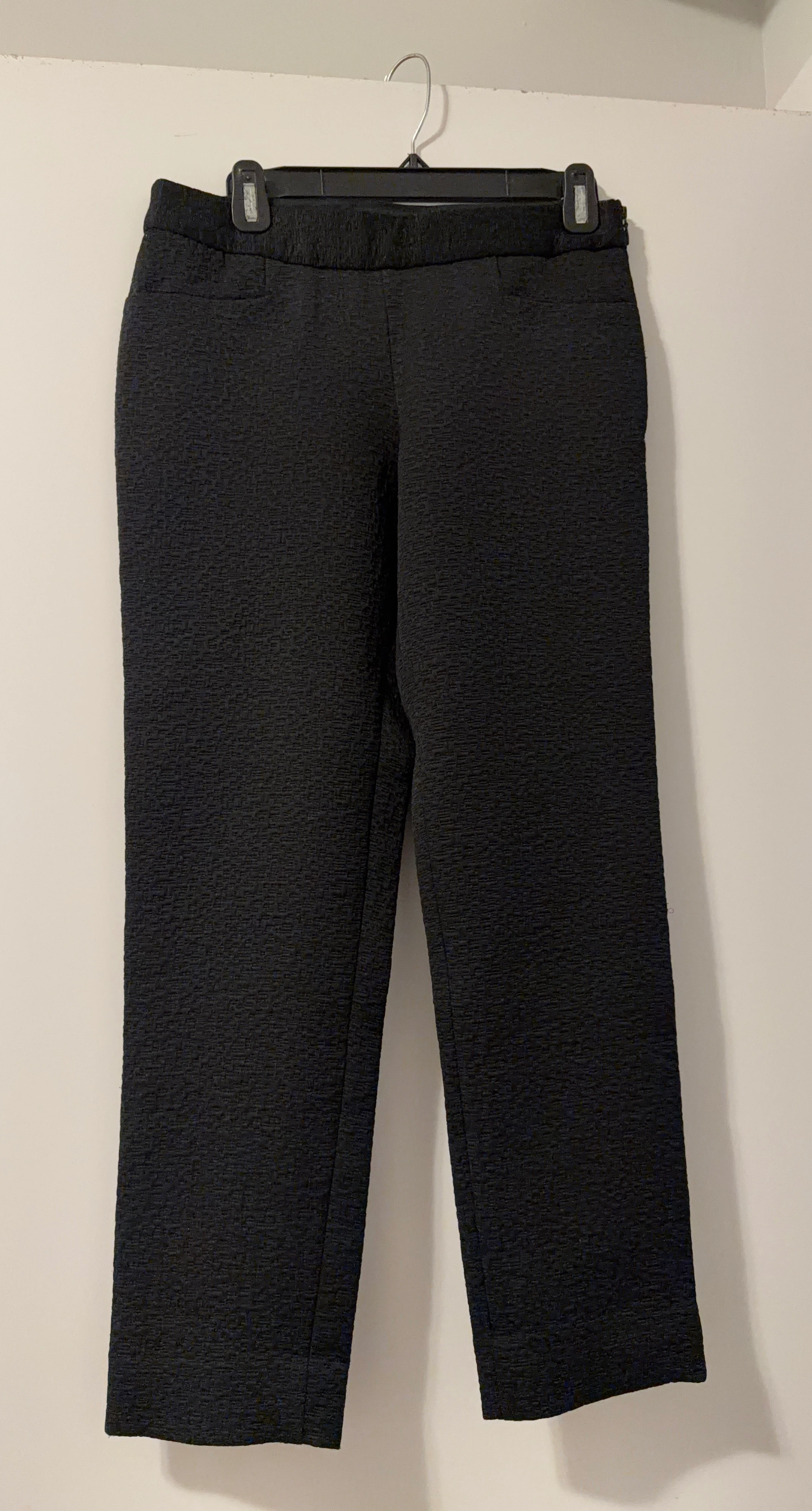 NEW Pink Tartan Black Textured Cropped Pants Size 4
