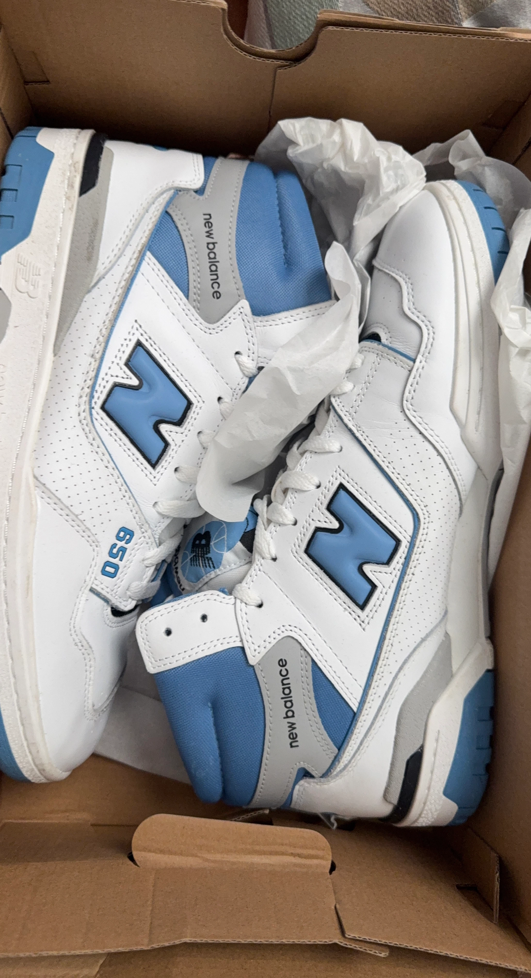 New Balance 650 "White Blue" High-Top Sneakers
