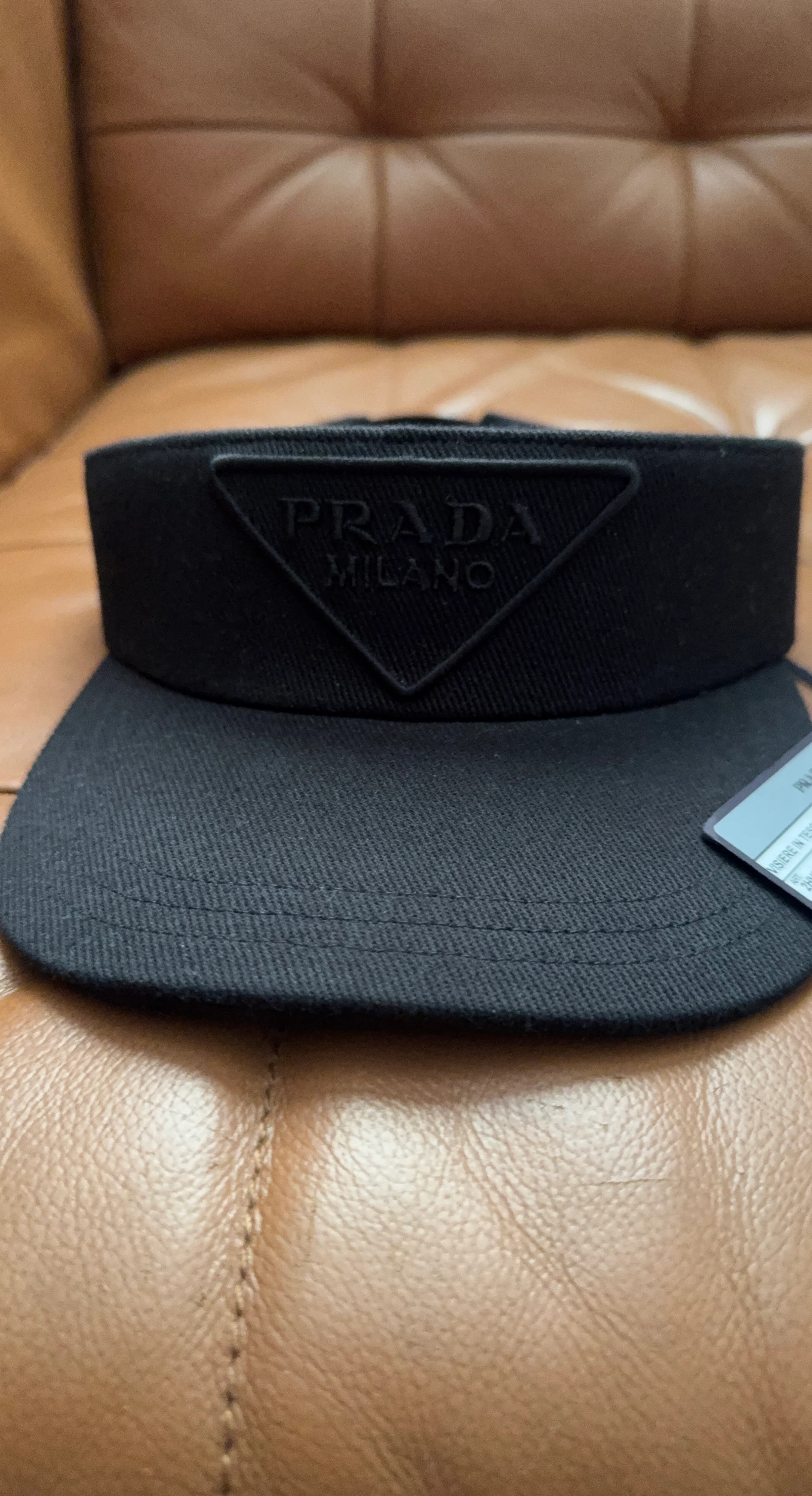 Prada Black Visor Hat