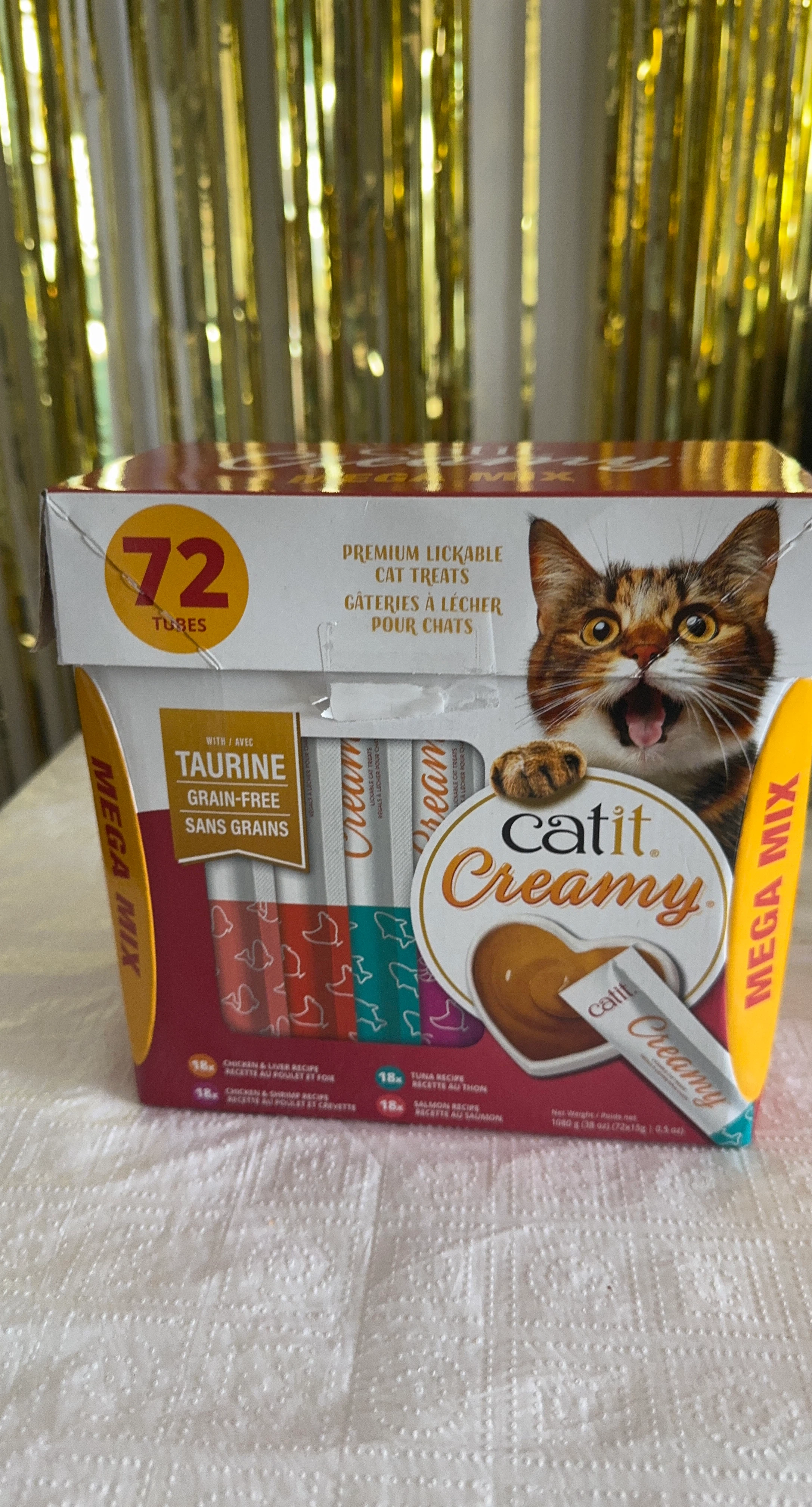 Catit Creamy Mega Mix Cat Treats - 72 Tubes