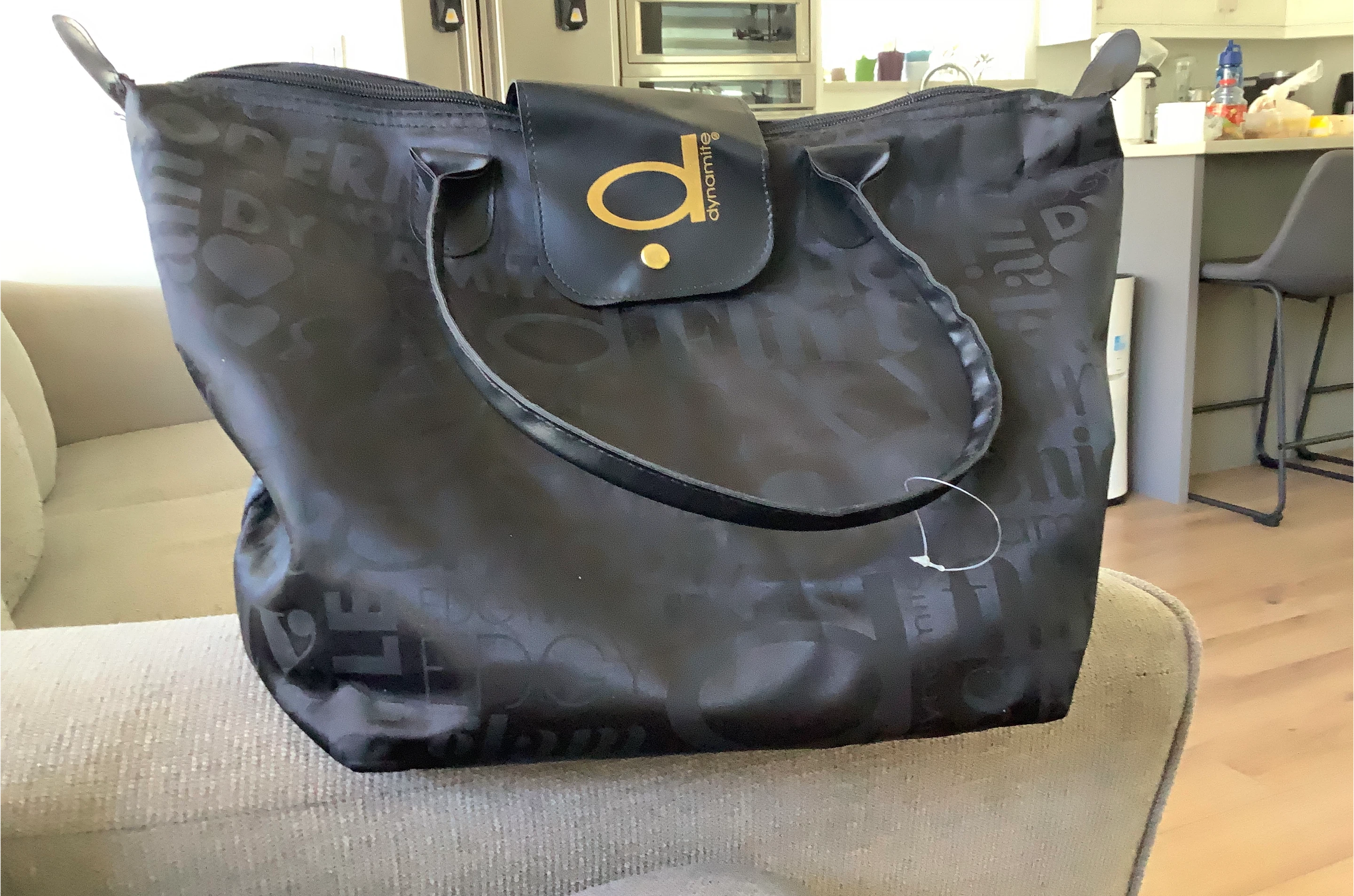 Dynamite Black Tote Bag