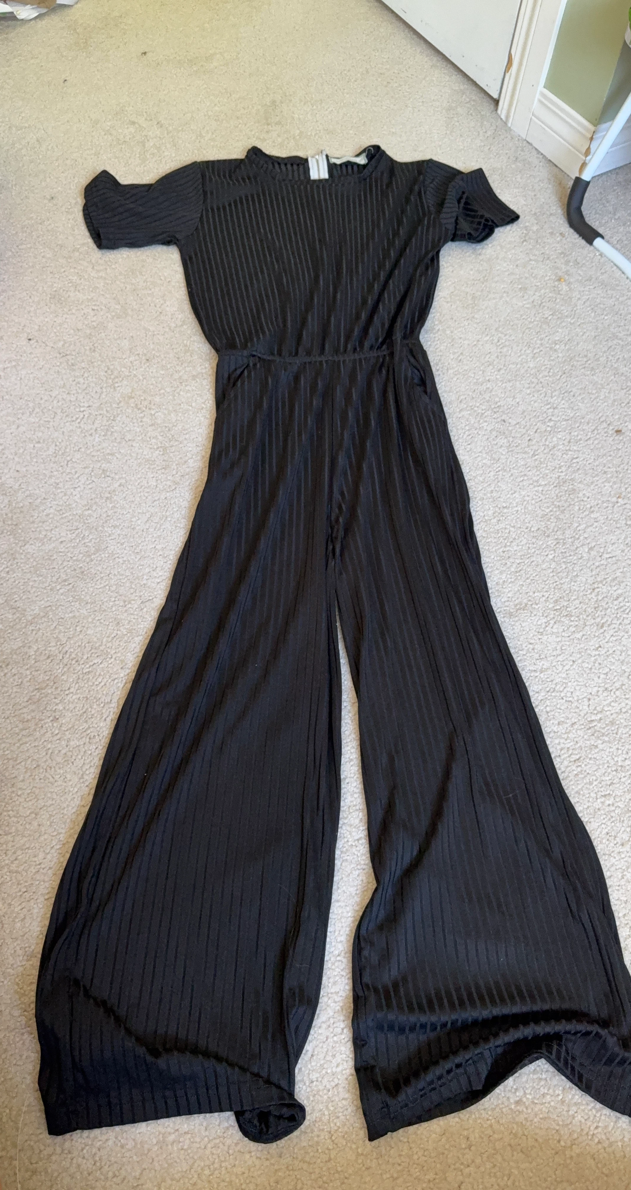 GTW URBAN Black Ribbed Jumpsuit Size S