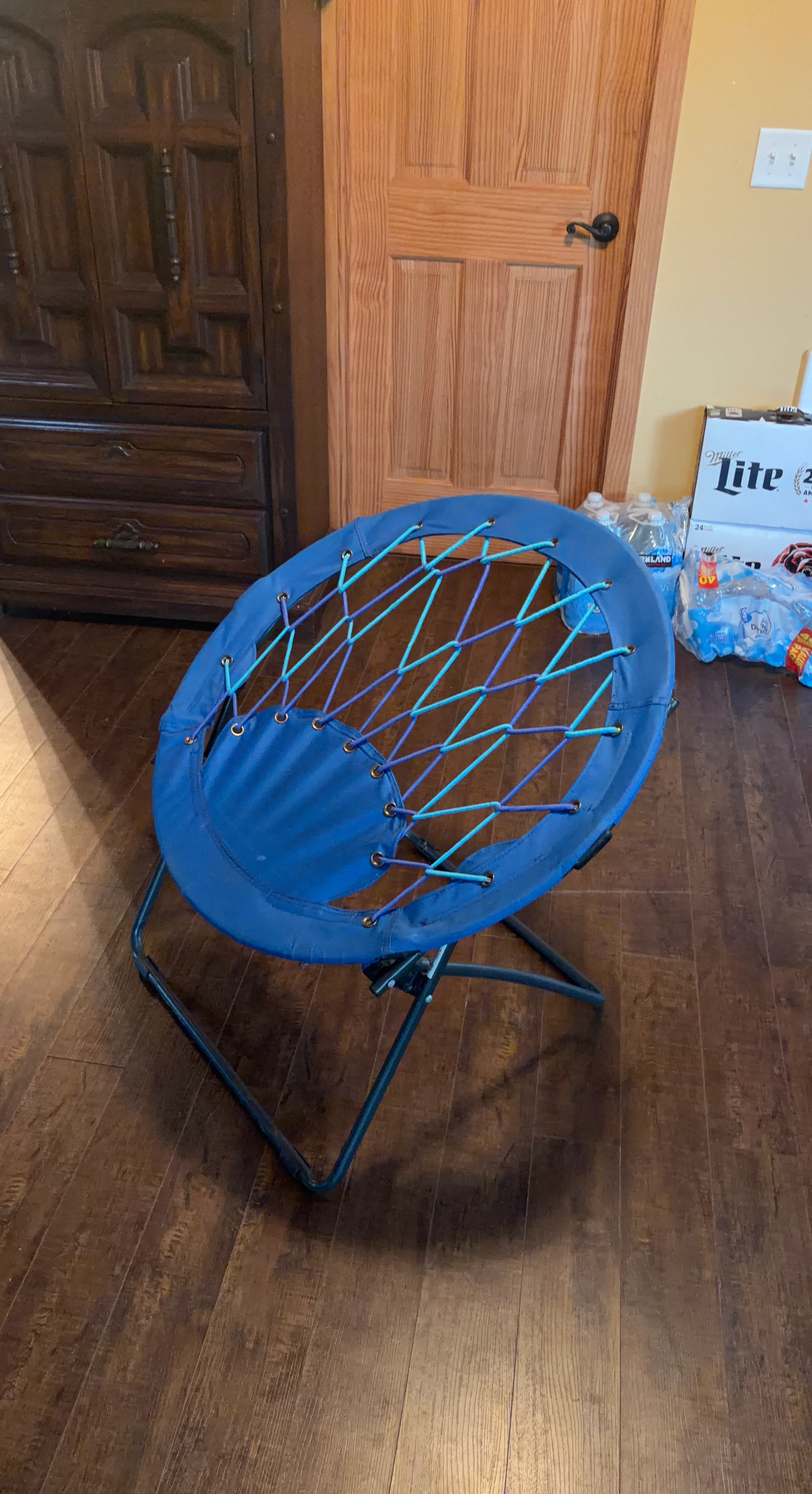 Blue Round Saucer Chair